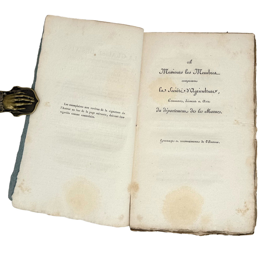 De la graisse des vins by Herpin, Jean Charles: a delicate visual nuance of the 1819 wine & viticulture exemplar