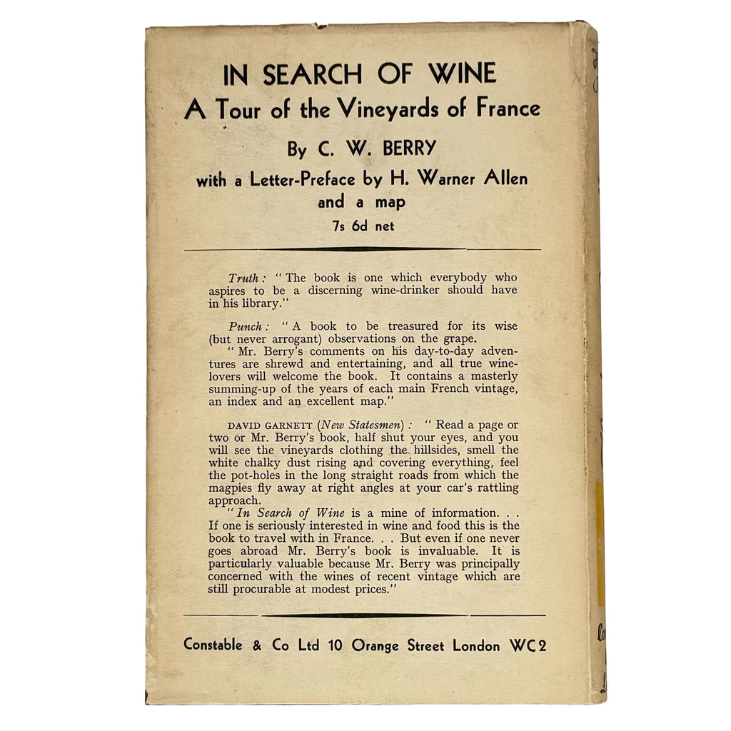 Hocks and Moselles by Rudd, Hugh R.: a scarce illustrative detail of the 1935 wine & viticulture work