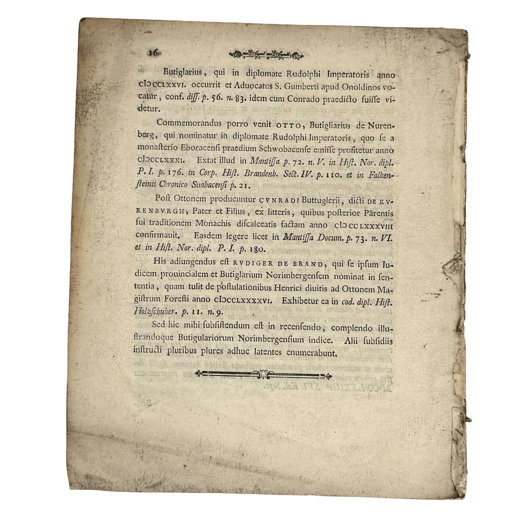 Spicilegium de Butigulariis Norimbergensibus by Bezzelius, Erhardus Christophorus: a remarkable illustrative passage from the 1782 wine & viticulture copy