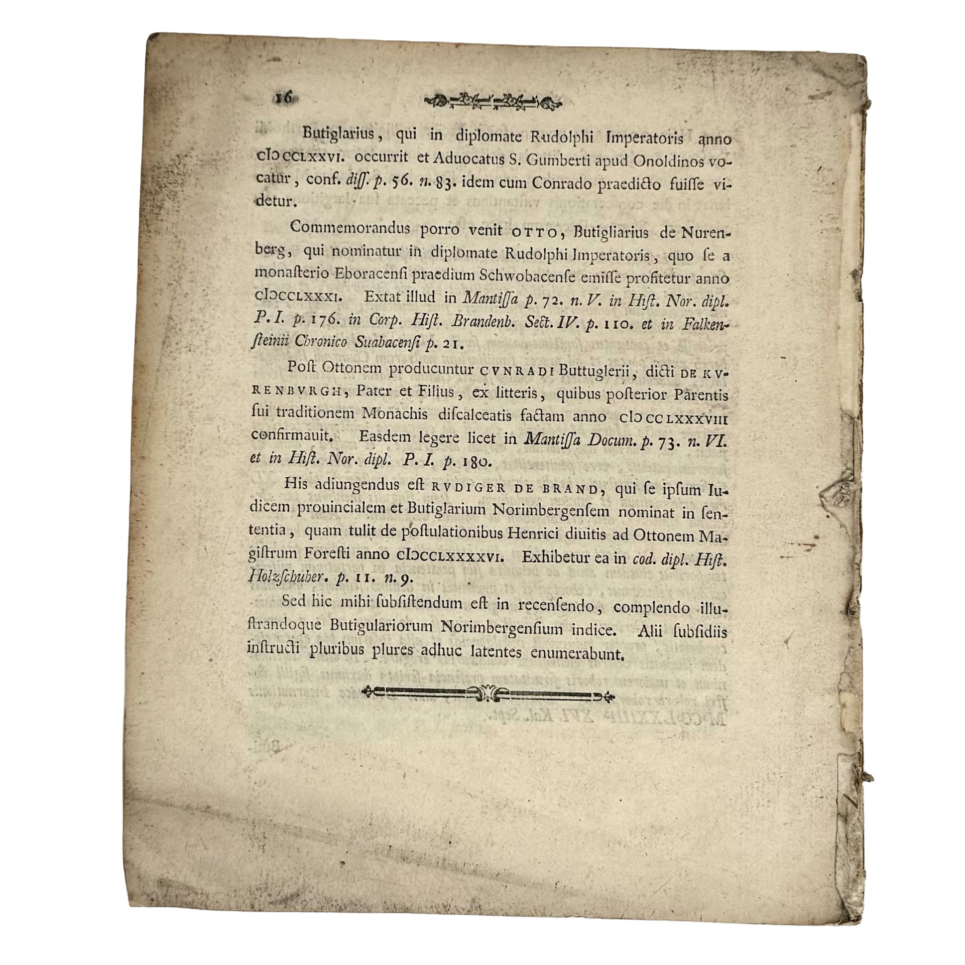 Spicilegium de Butigulariis Norimbergensibus by Bezzelius, Erhardus Christophorus: a remarkable illustrative passage from the 1782 wine & viticulture copy