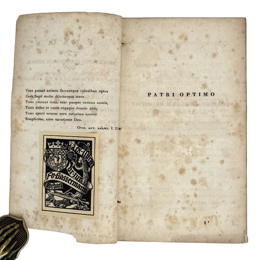 De Vino by Schuetz, Guilelmus: a finely chosen detail from the 1829 wine & viticulture copy