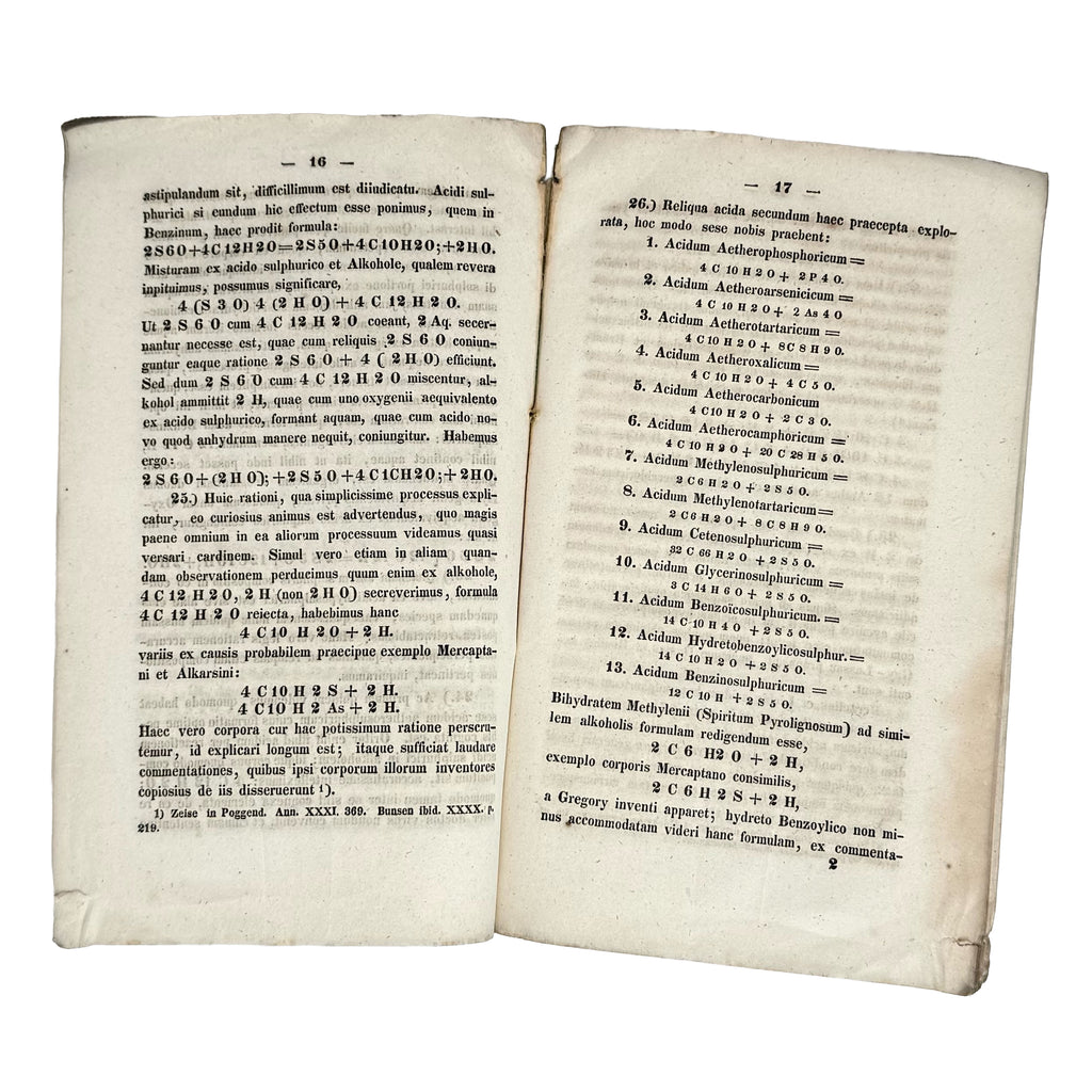 Acidum Sulphuricum Quam Vim in Alkoholem Exerceat (...) Dissertatio by Mertens, J. A.: a finely chosen detail from the 1838 wine & viticulture copy