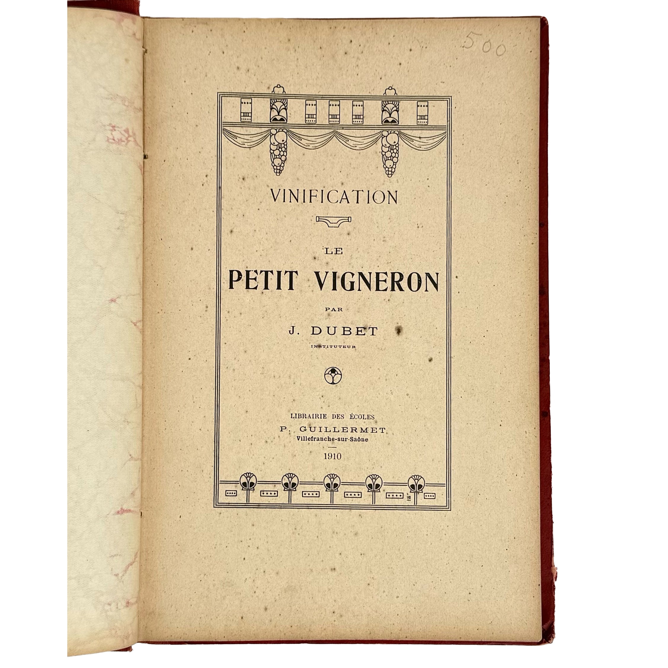 Le Petit Vigneron by Dubet, J.: a noteworthy detail captured from the 1910 wine & viticulture work