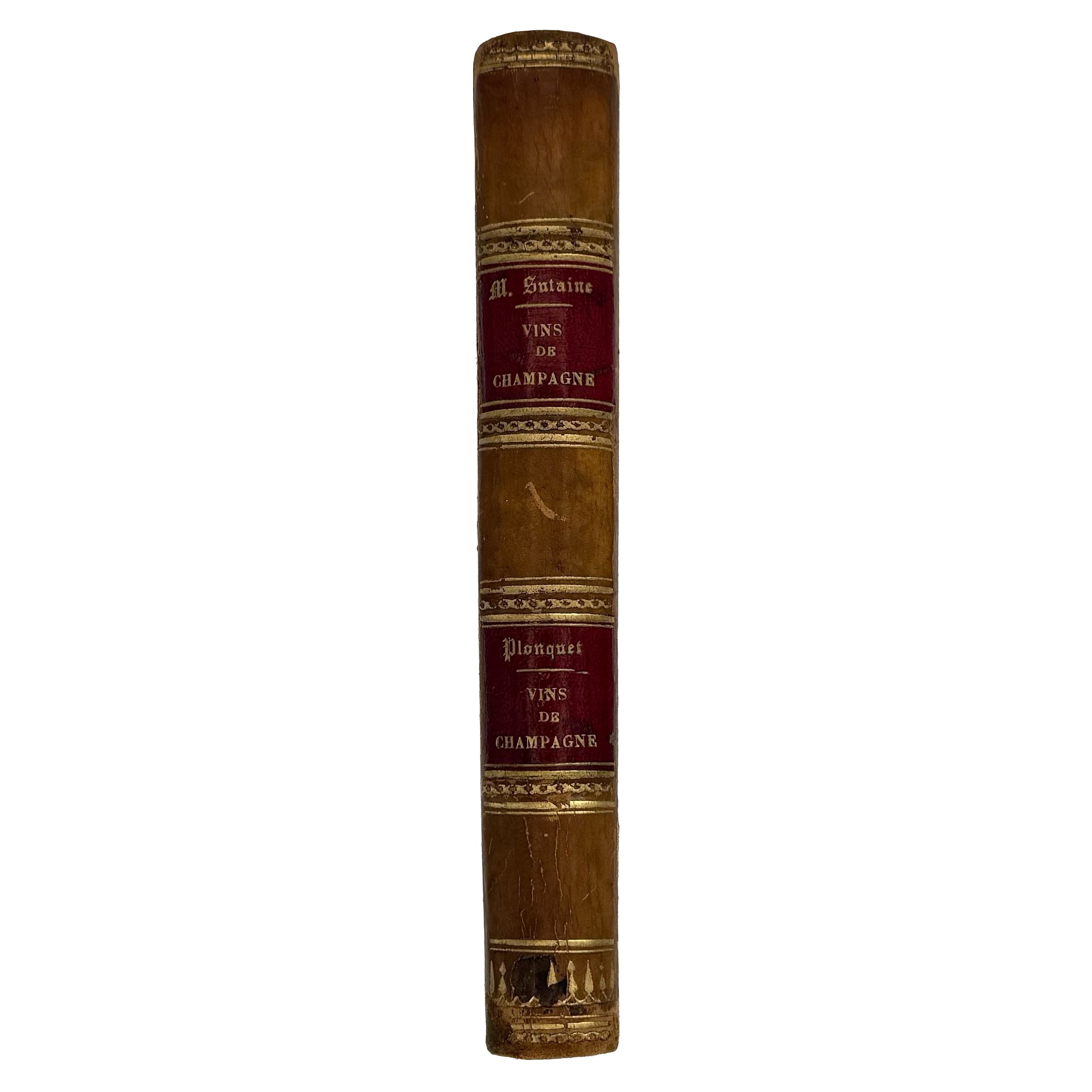 Essai sur l'Histoire des Vins de la Champagne. Bound with: Recherches (...) sur la culture de la Vigne (...) et la confection des vins de Champagne by Sutaine, Max; Plonquet, J.L.: a finely chosen detail from the 1845 wine & viticulture edition