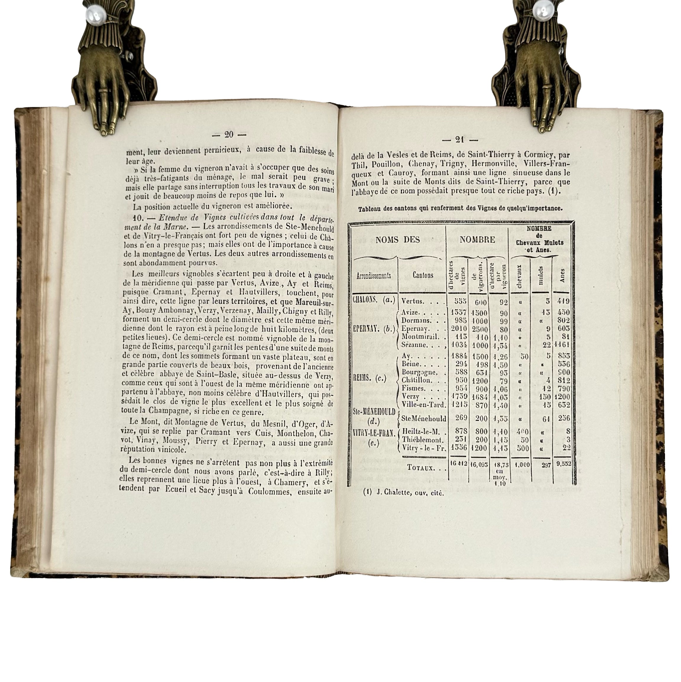 Essai sur l'Histoire des Vins de la Champagne. Bound with: Recherches (...) sur la culture de la Vigne (...) et la confection des vins de Champagne by Sutaine, Max; Plonquet, J.L.: a remarkable illustrative passage from the 1845 wine & viticulture printed work