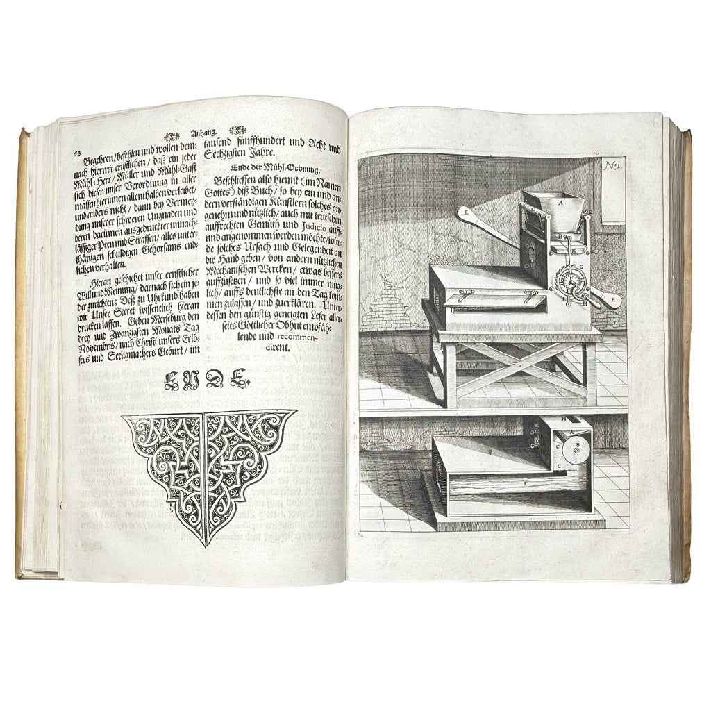 Theatrum Machinarum Novum by Böckler, Georg Andreas: an uncommon visual fragment of the 1661 illustrated & decorative edition