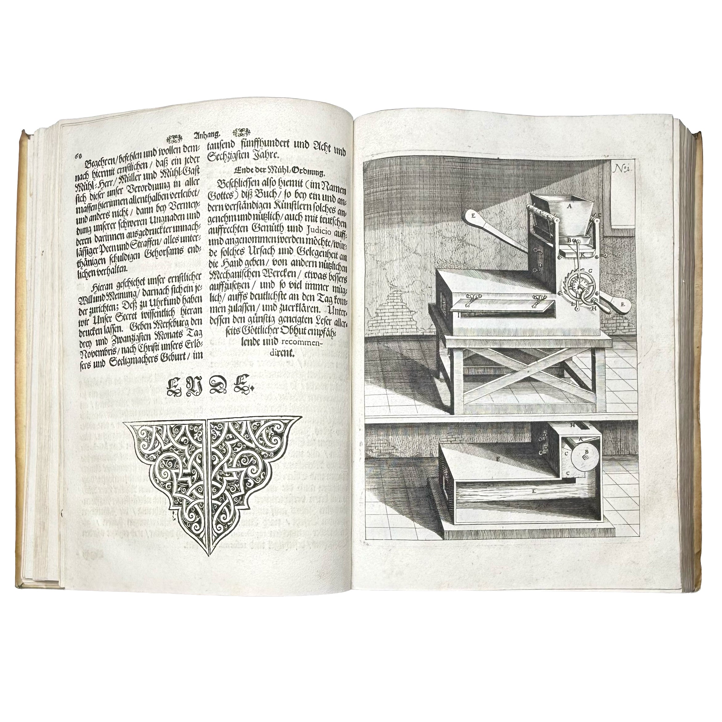 Theatrum Machinarum Novum by Böckler, Georg Andreas: an uncommon visual fragment of the 1661 illustrated & decorative edition