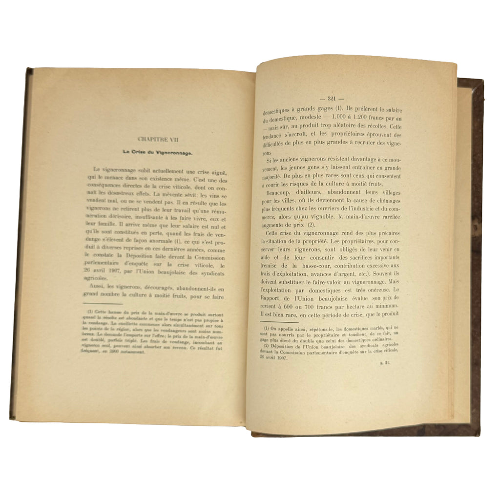 Le vigneronnage en Beaujolais by Myard, François: a finely preserved portion of the 1907 wine & viticulture treatise