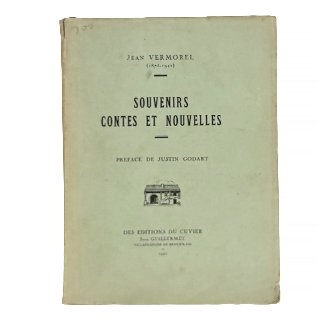 Souvenirs, contes et nouvelles by Vermorel, Jean: a rare surviving image of the 1942 wine & viticulture copy