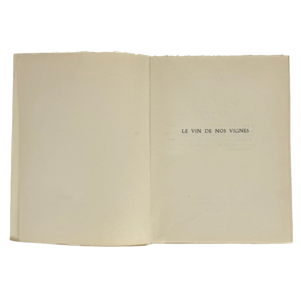 Le Vin de nos Vignes by Foillard, Léon: a carefully chosen vignette of the 1950 wine & viticulture treatise