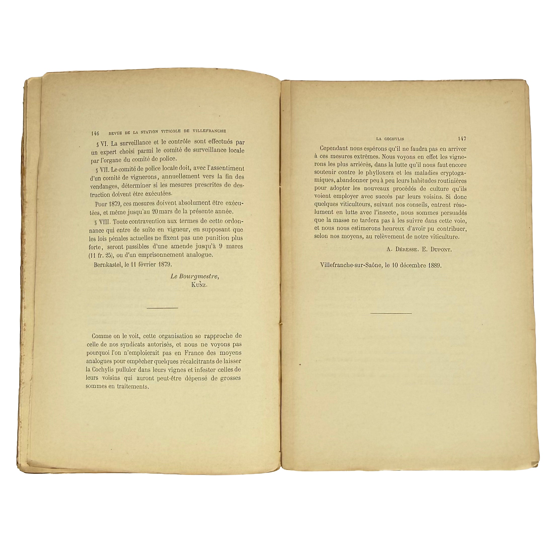 Revue trimestrielle de la Station Viticole de Villefranche (Rhône) by Vermorel, Victor: a rare surviving image of the 1890 wine & viticulture copy