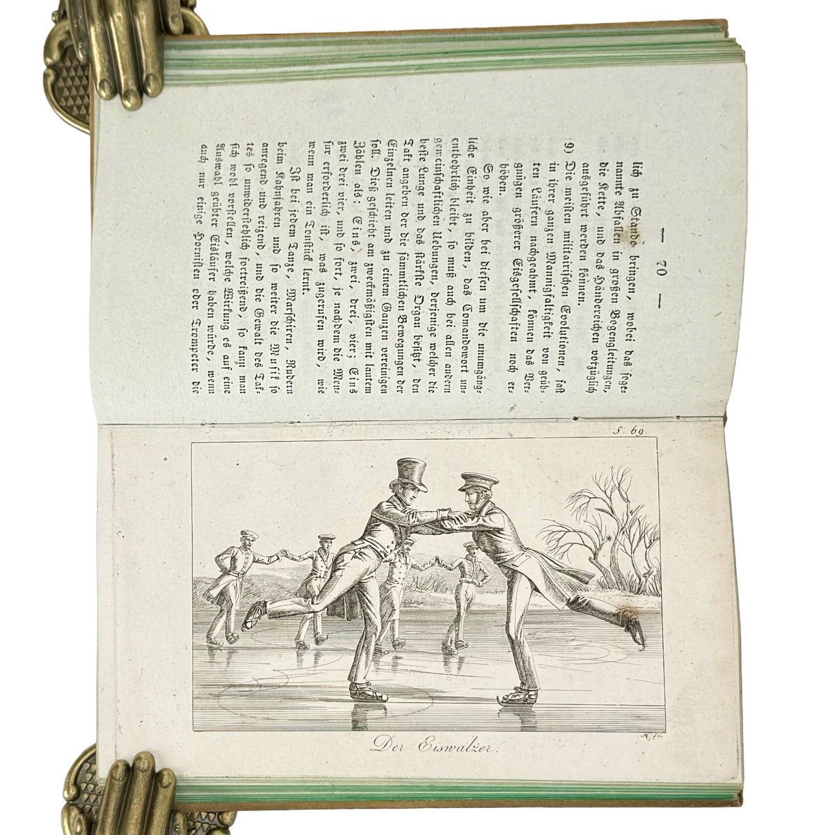 Der Eislauf oder das Schrittschuhfahren by Zindel, Christian Siegmund: a scarce visual specimen of the 1825 illustrated wonders piece