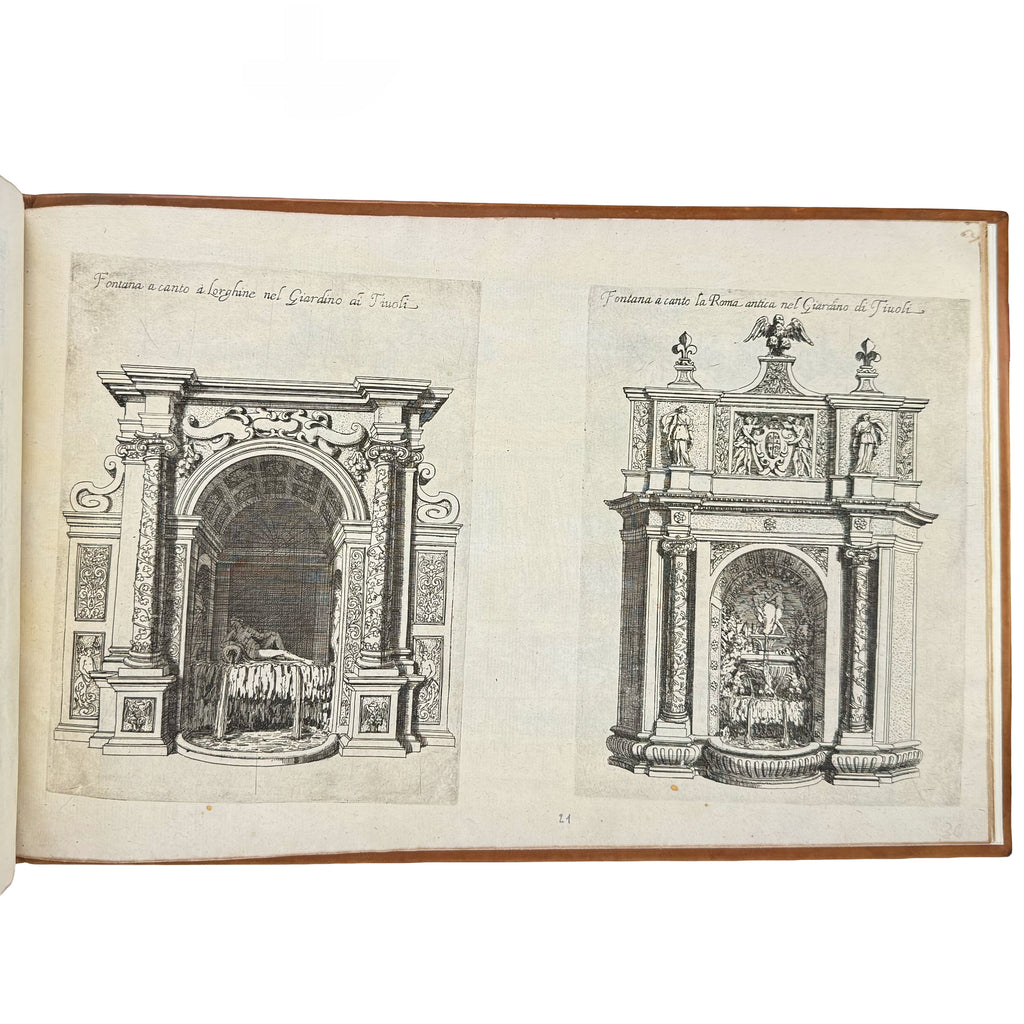 Nuova racolta di fontane by Maggi, Giovanni: a selected plate showing the 1645 illustrated wonders text