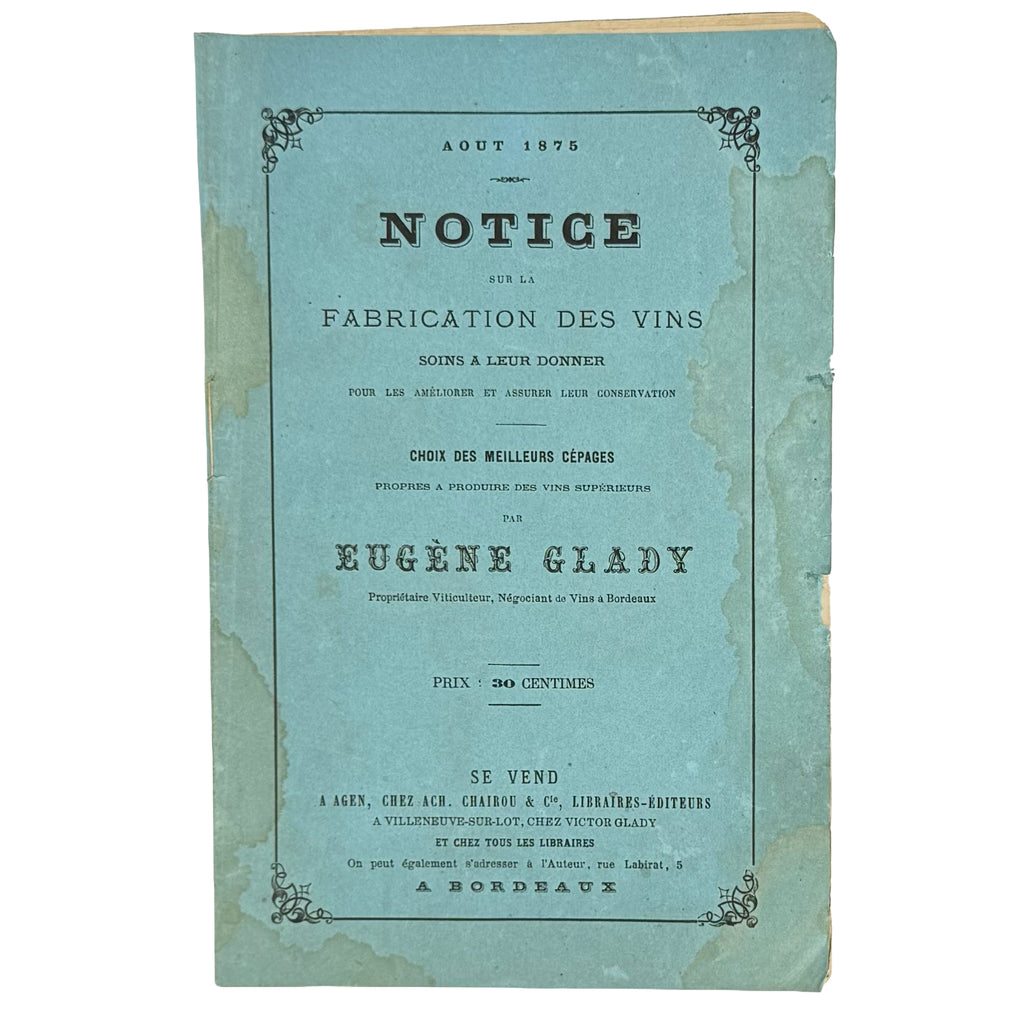 Notice sur la fabrication des vins