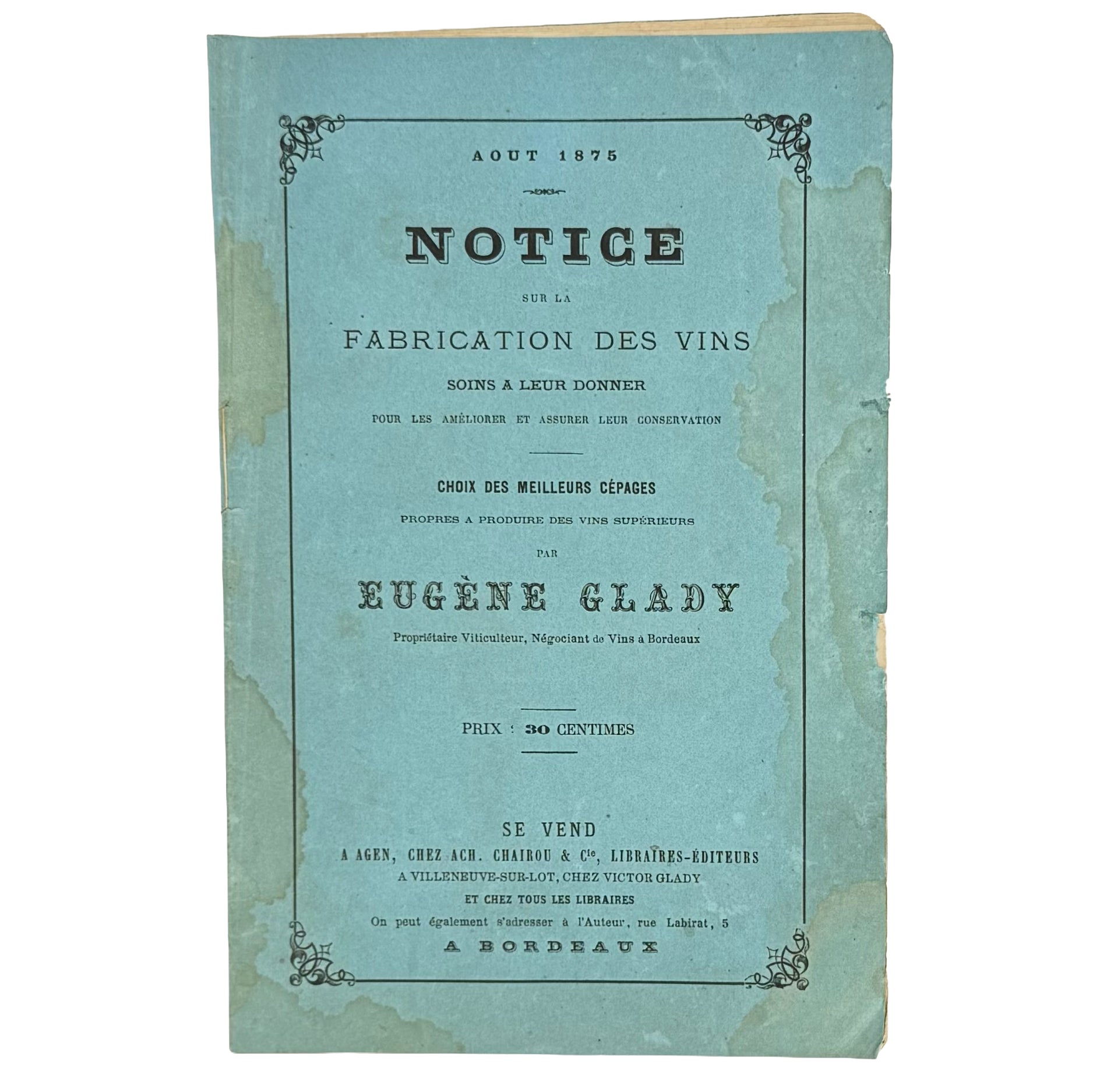 Notice sur la fabrication des vins