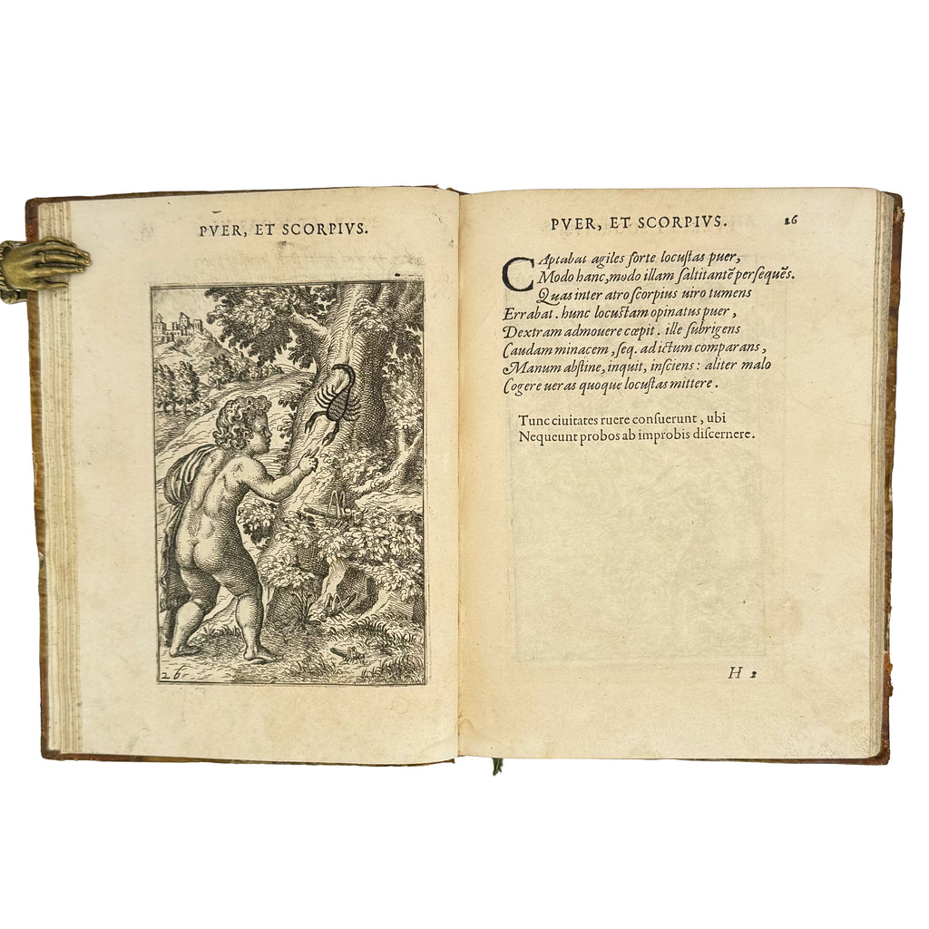 Fabulae centum ex antiquis auctoribus delectae by Faerno, Gabriele: a singularly preserved detail from the 1564 illustrated & decorative publication