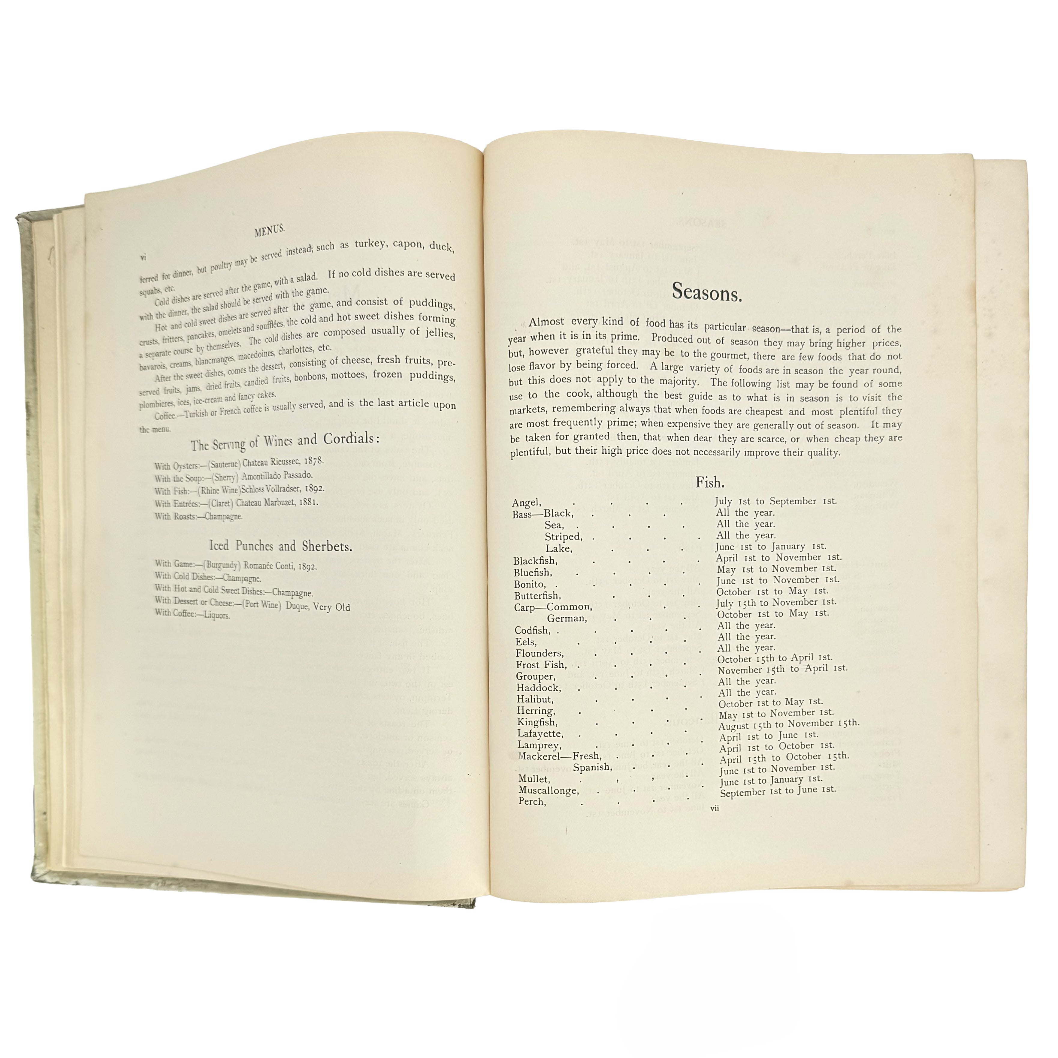 The cook book by "Oscar" of the Waldorf. by Tschirky, Oscar: a finely chosen detail from the 1896 gastronomy & pleasures copy