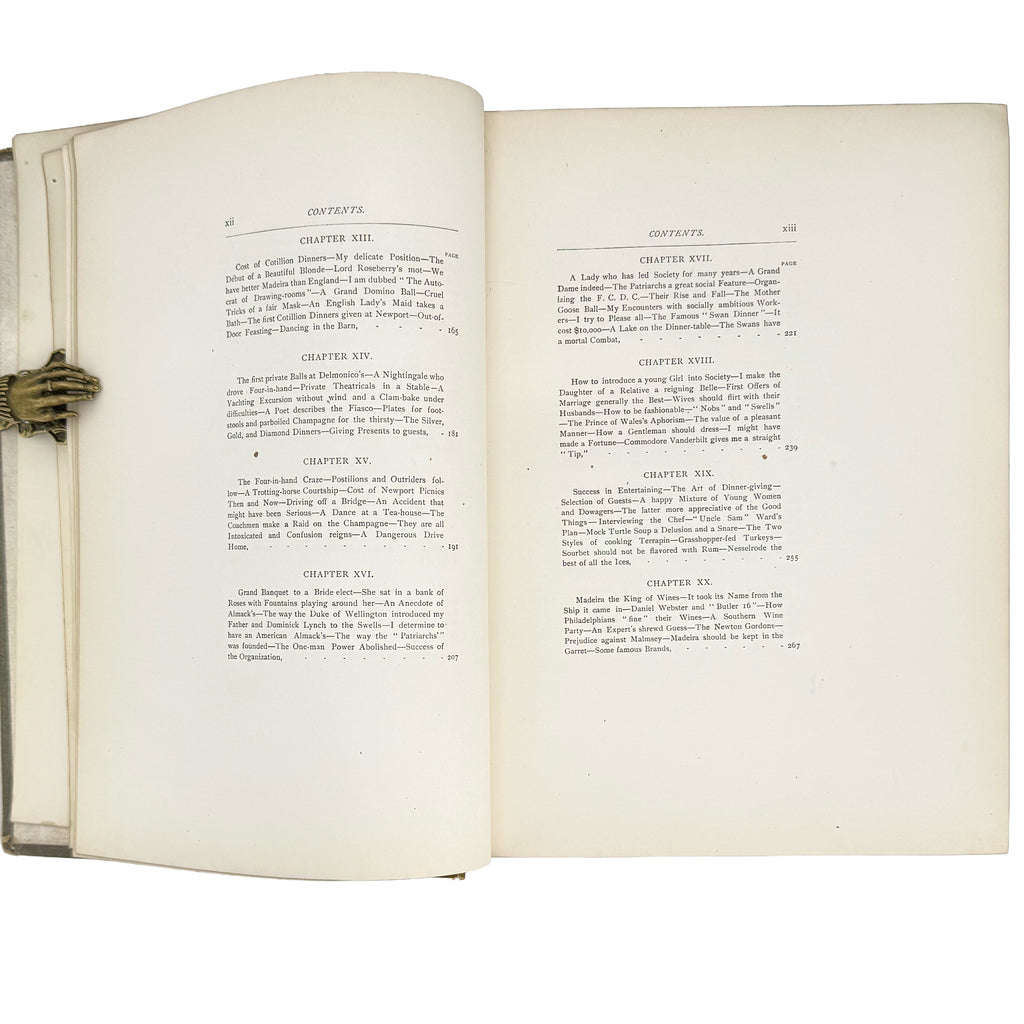 Society as I have found it by McAllister, Ward: a scarce visual specimen of the 1890 gastronomy & pleasures edition