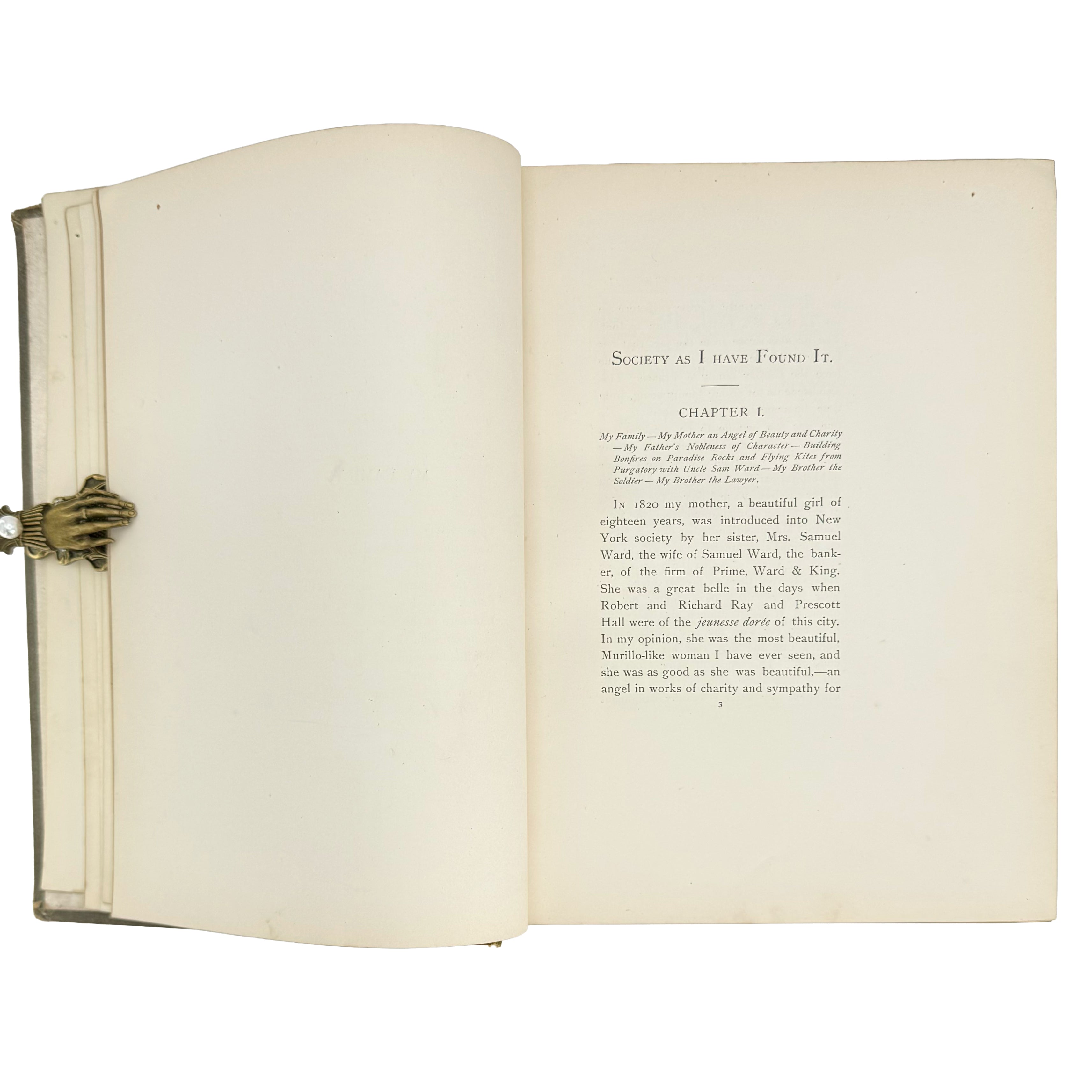 Society as I have found it by McAllister, Ward: a precious visual instance of the 1890 gastronomy & pleasures volume