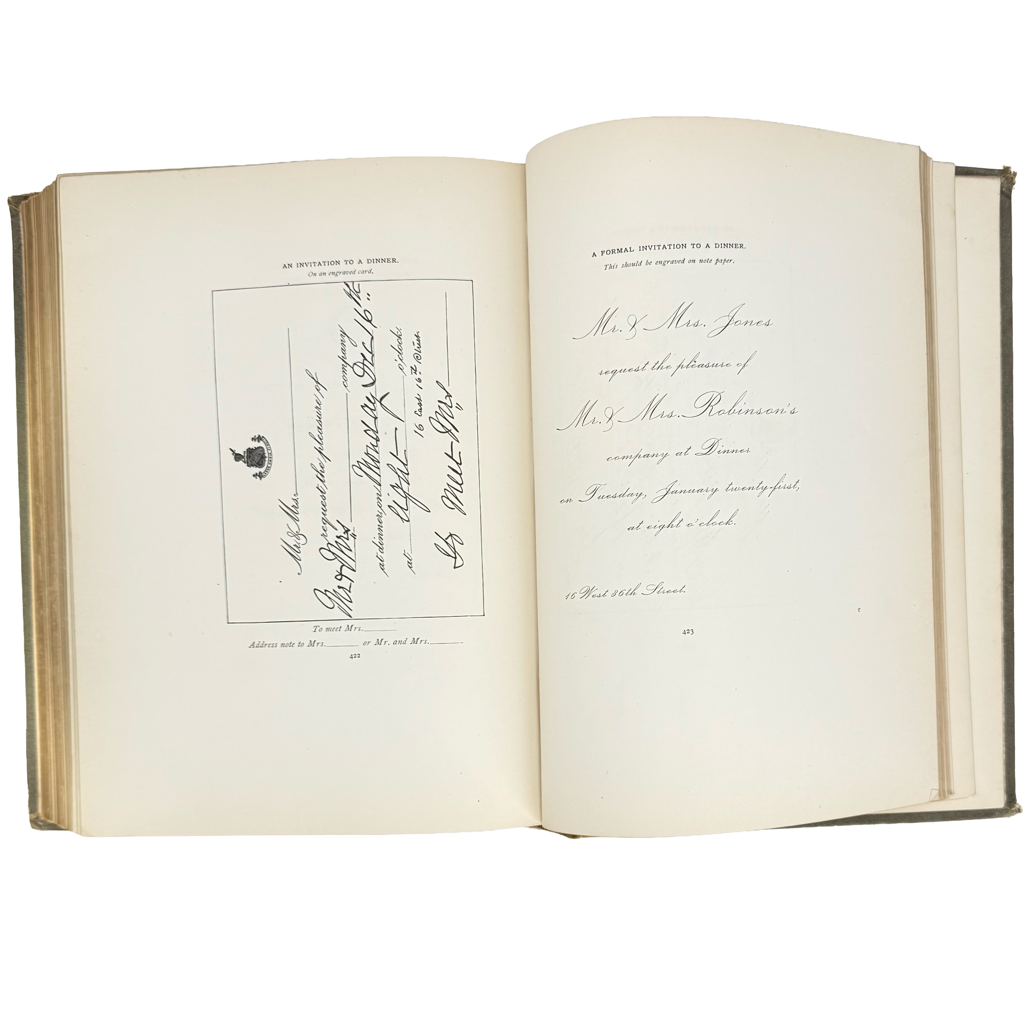 Society as I have found it by McAllister, Ward: a rare visual excerpt of the 1890 gastronomy & pleasures copy