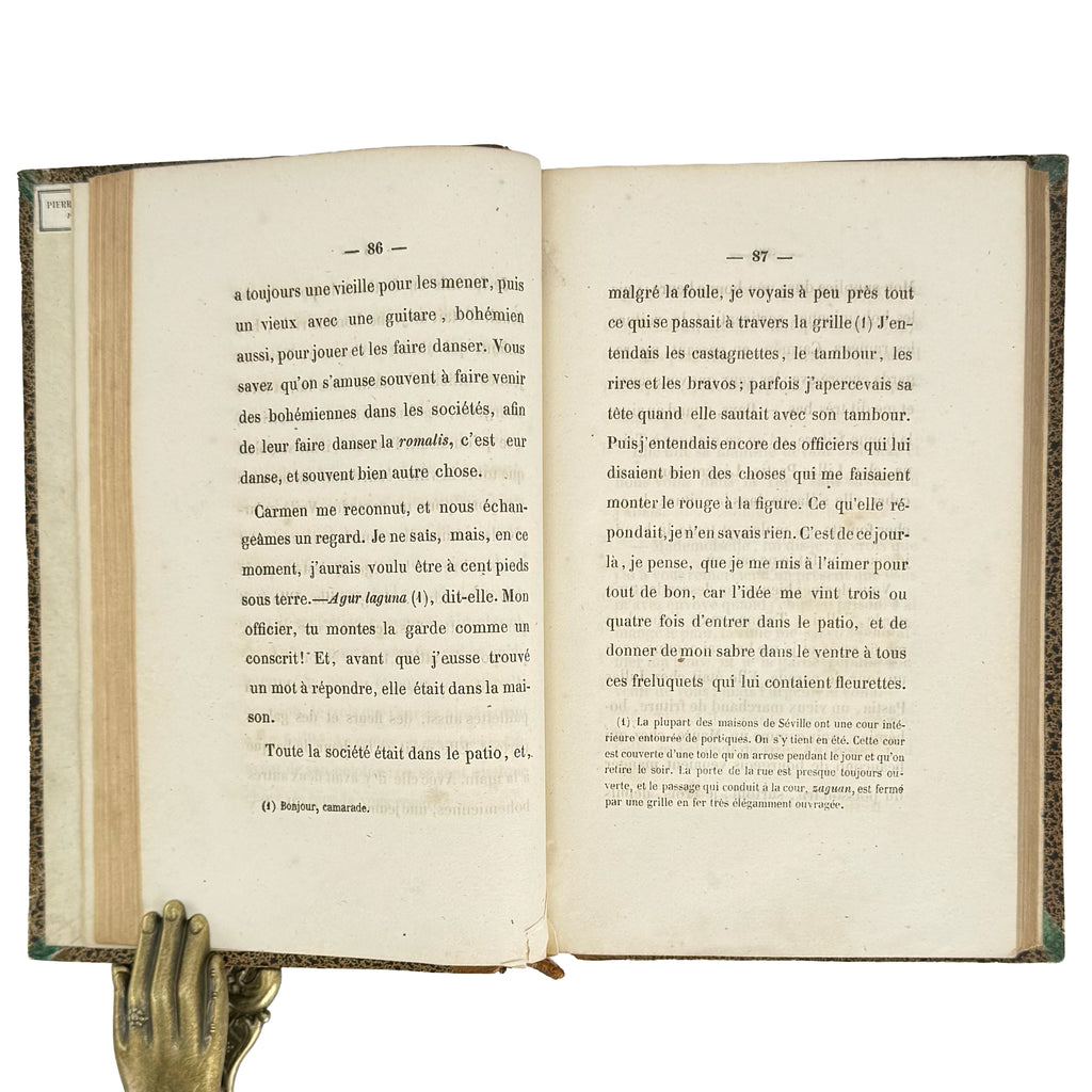 Carmen by Mérimée, Prosper: an uncommon visual fragment of the 1846 classics volume