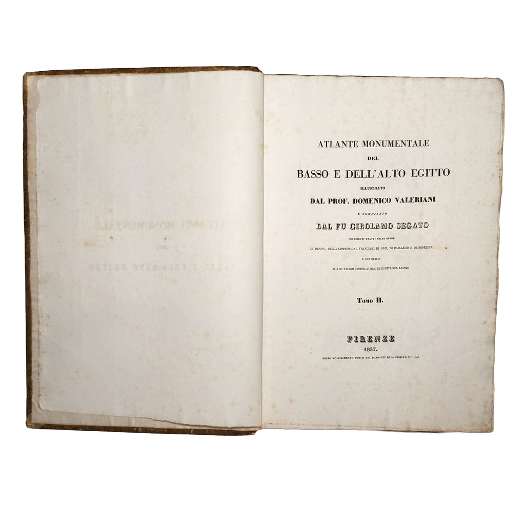 Atlante monumentale del Basso e dell'Alto Egitto by Segato, Girolamo; Valeriani, Domenico: a singularly preserved detail from the 1837 illustrated wonders printed work