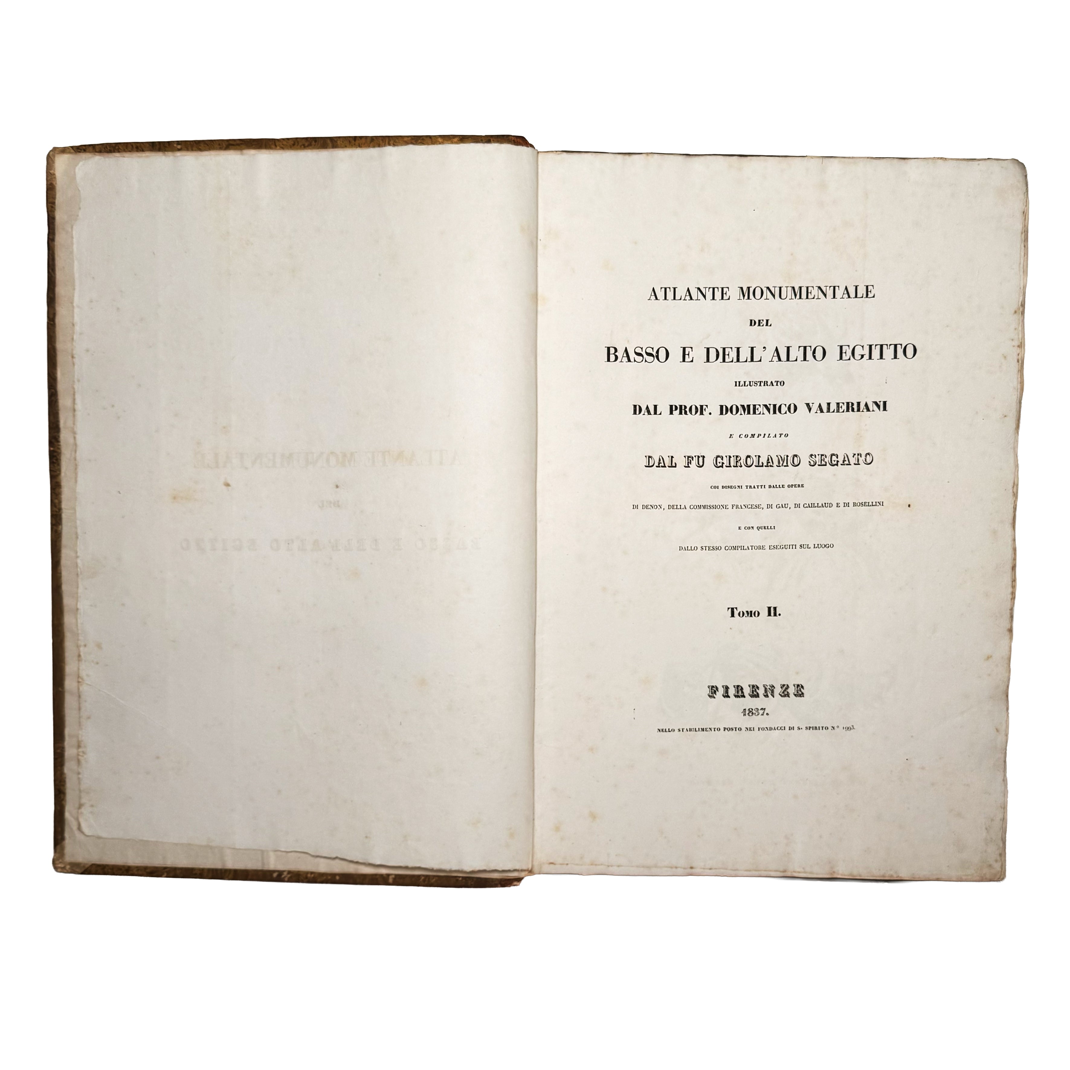 Atlante monumentale del Basso e dell'Alto Egitto by Segato, Girolamo; Valeriani, Domenico: a singularly preserved detail from the 1837 illustrated wonders printed work