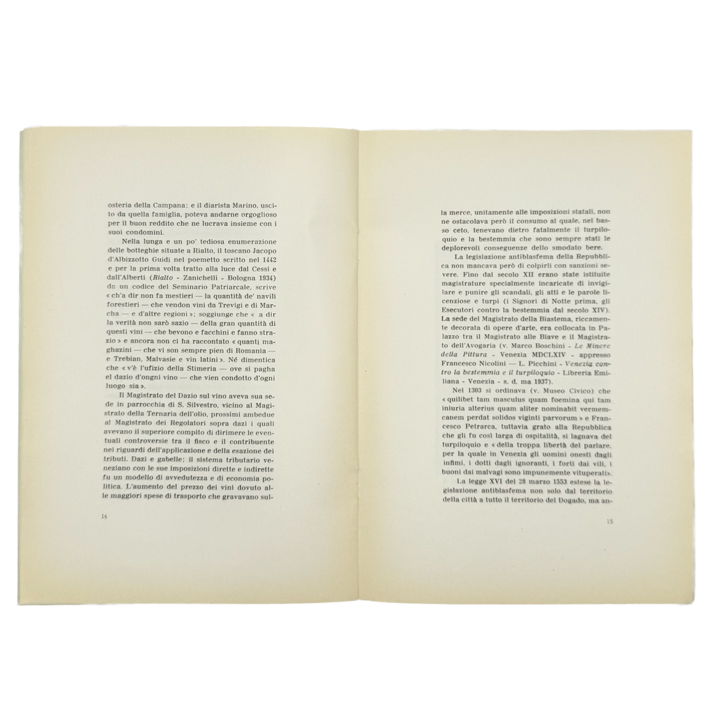 Vite E Vino A Venezia by Bosisio, Achille, a rare representative view of the 1963 - wine book.