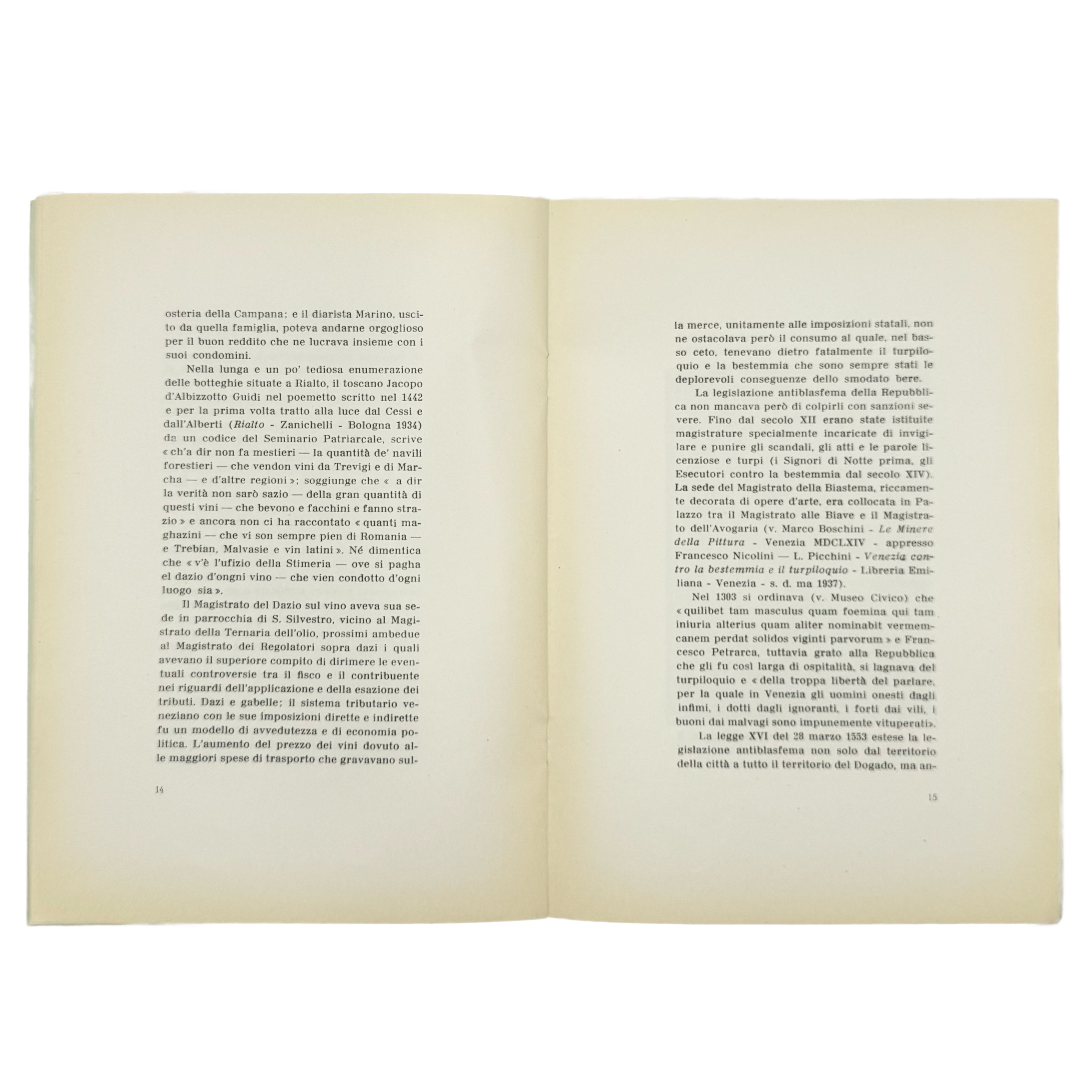 Vite E Vino A Venezia by Bosisio, Achille, a rare representative view of the 1963 - wine book.