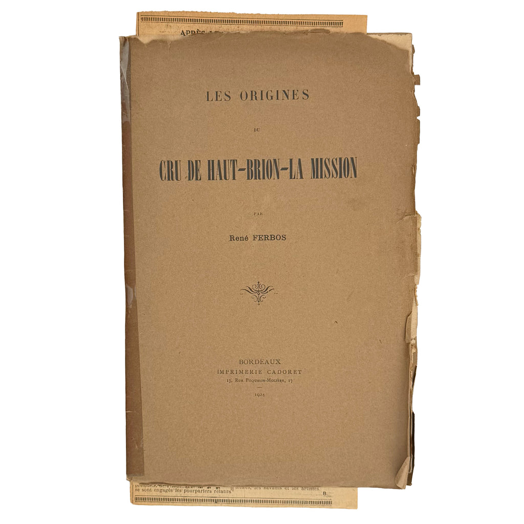 Les origines du cru de Haut-Brion-La Mission