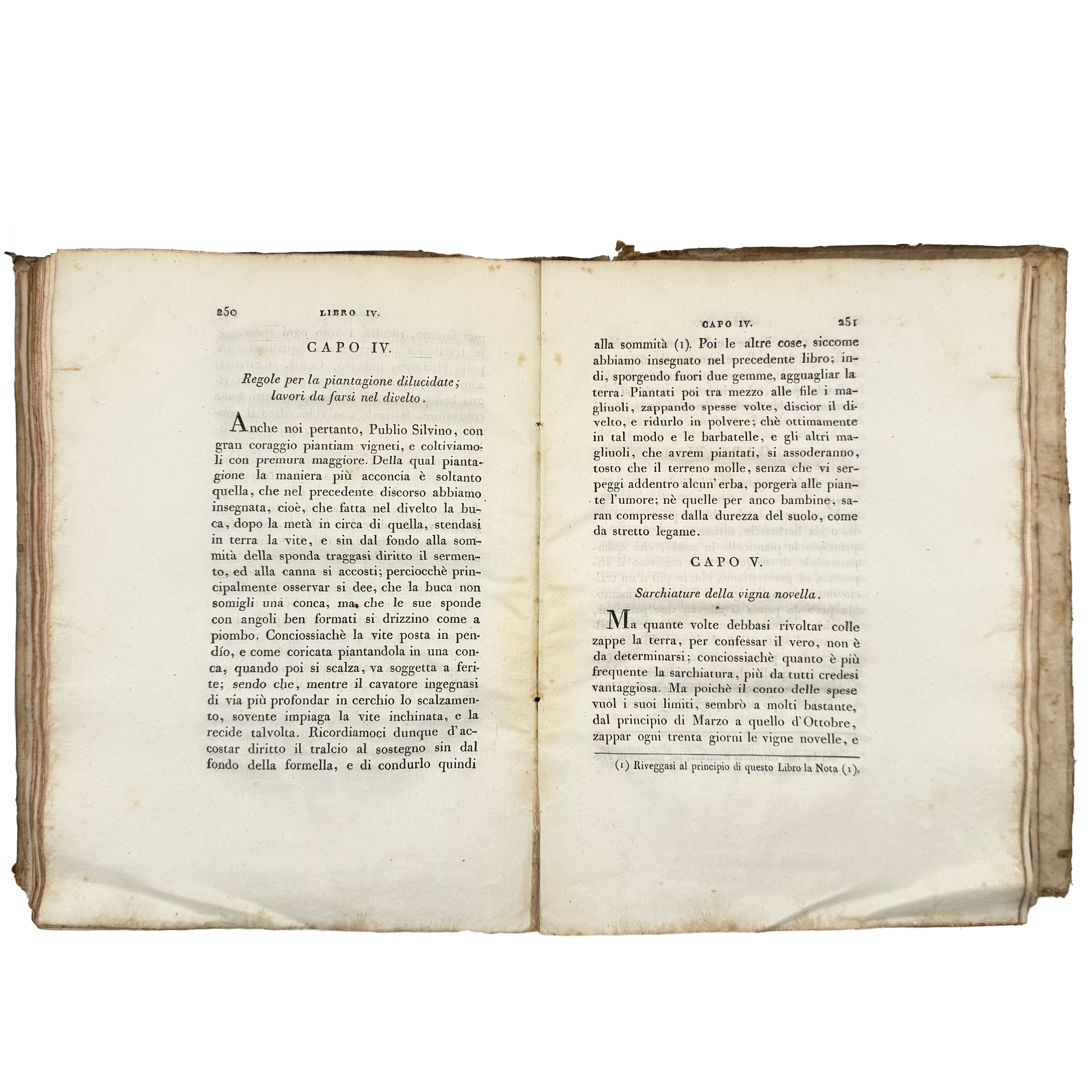 L'Agricoltura by Columella, Lucio Giunio Moderato, a rare interior highlight of the 1808 - wine book.
