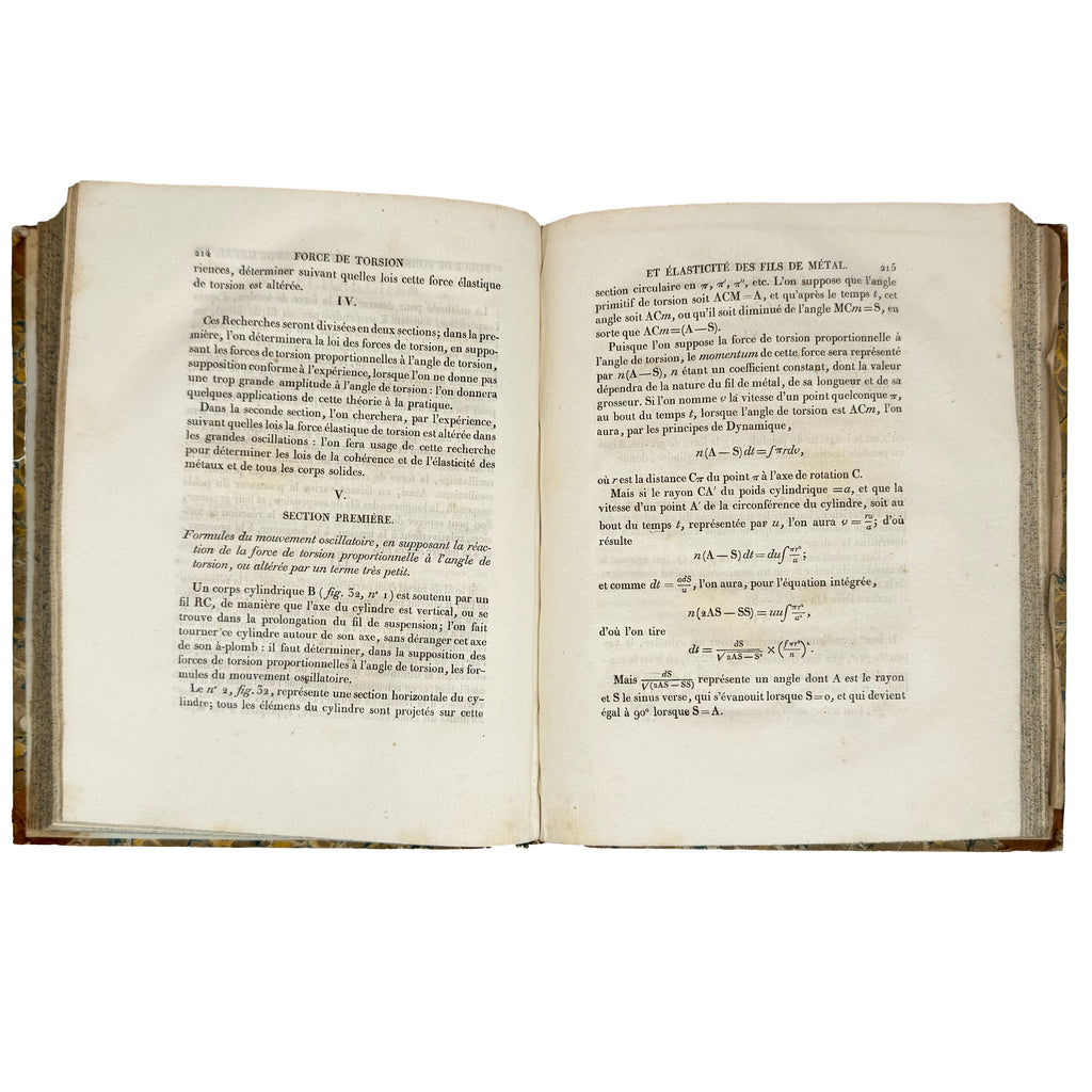 Théorie des machines simples by Coulomb, Charles-Augustin: an uncommon visual fragment of the 1821 early science & crafts work