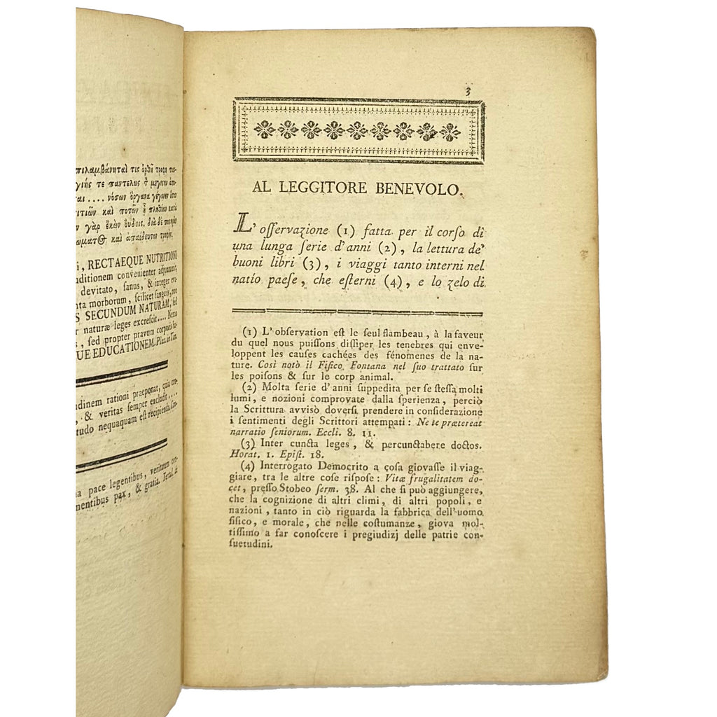 Educazione Fisica Della Figliuolanza by Riccardi, Padre (Attr.), a rare selected detail of the 1789 - wine book.