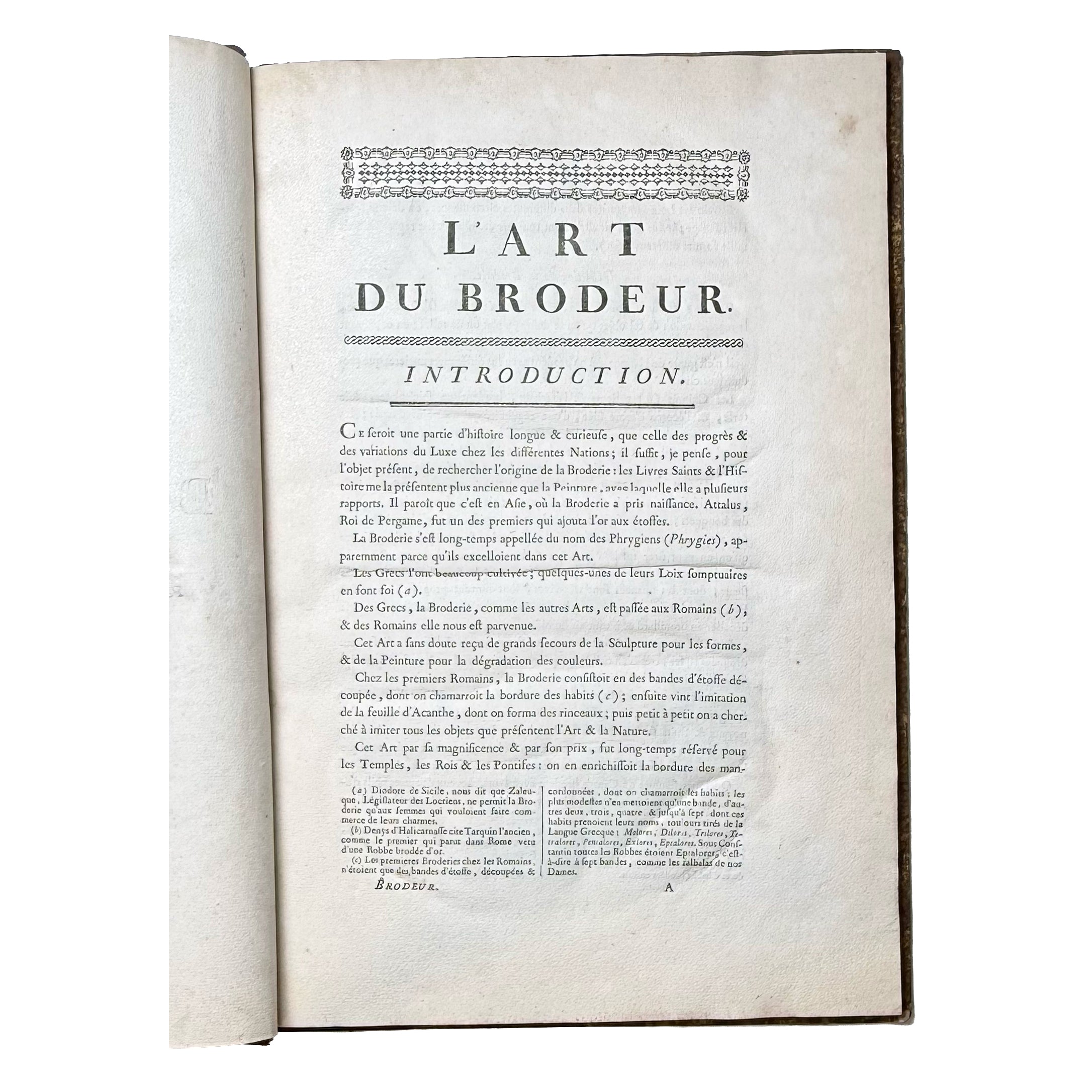 L'Art du Brodeur 1770 Saint-Aubin Rare Book Embroidery – La Fenice