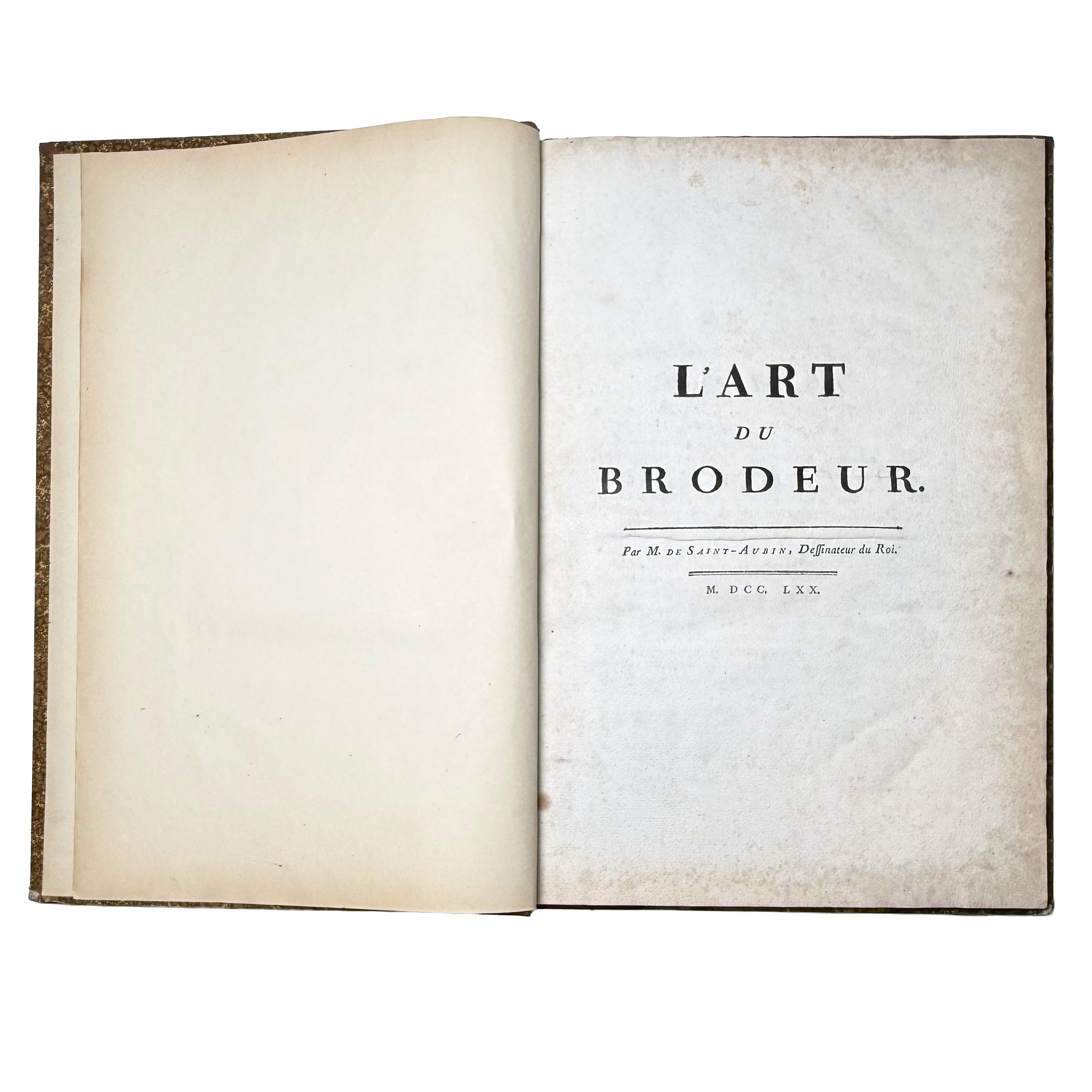 L'Art du Brodeur 1770 Saint-Aubin Rare Book Embroidery – La Fenice