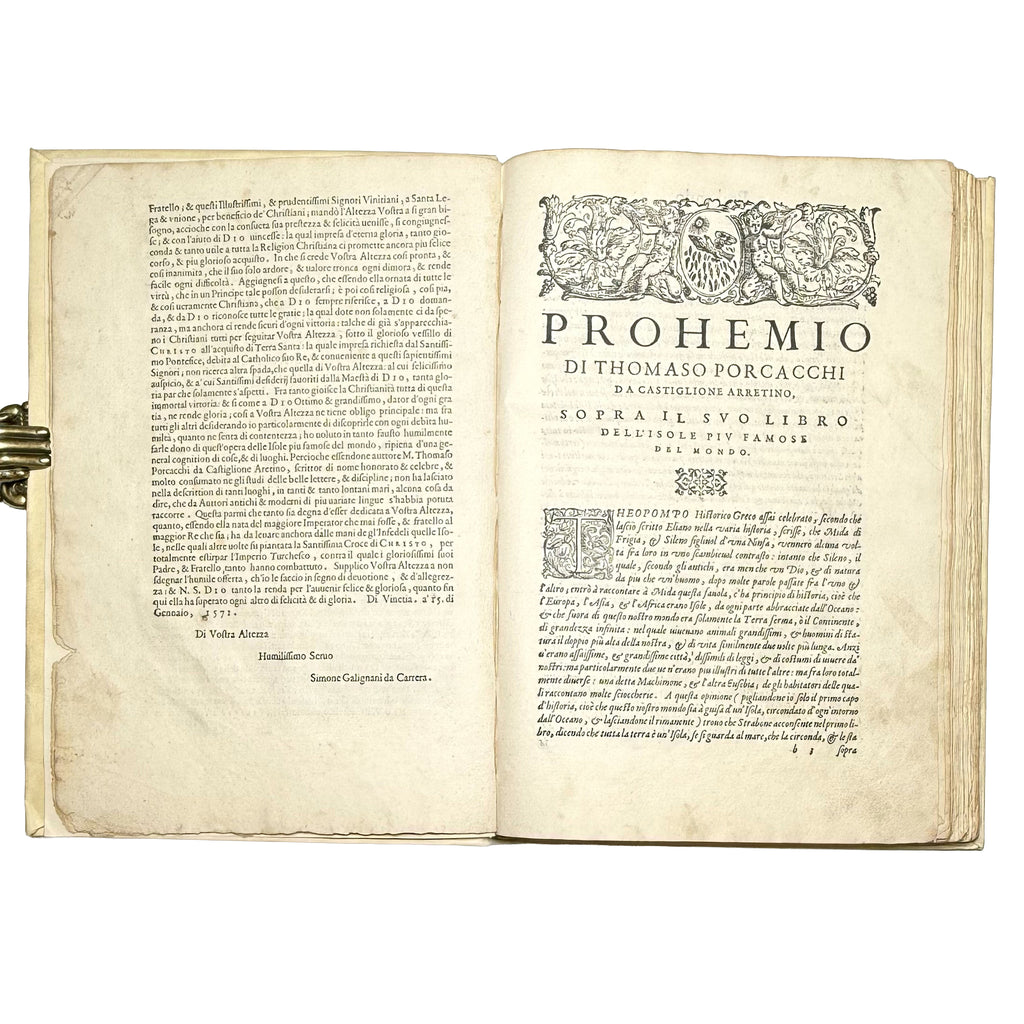 L'isole più famose del mondo by Porcacchi, Tommaso: a singularly preserved detail from the 1572 illustrated wonders text