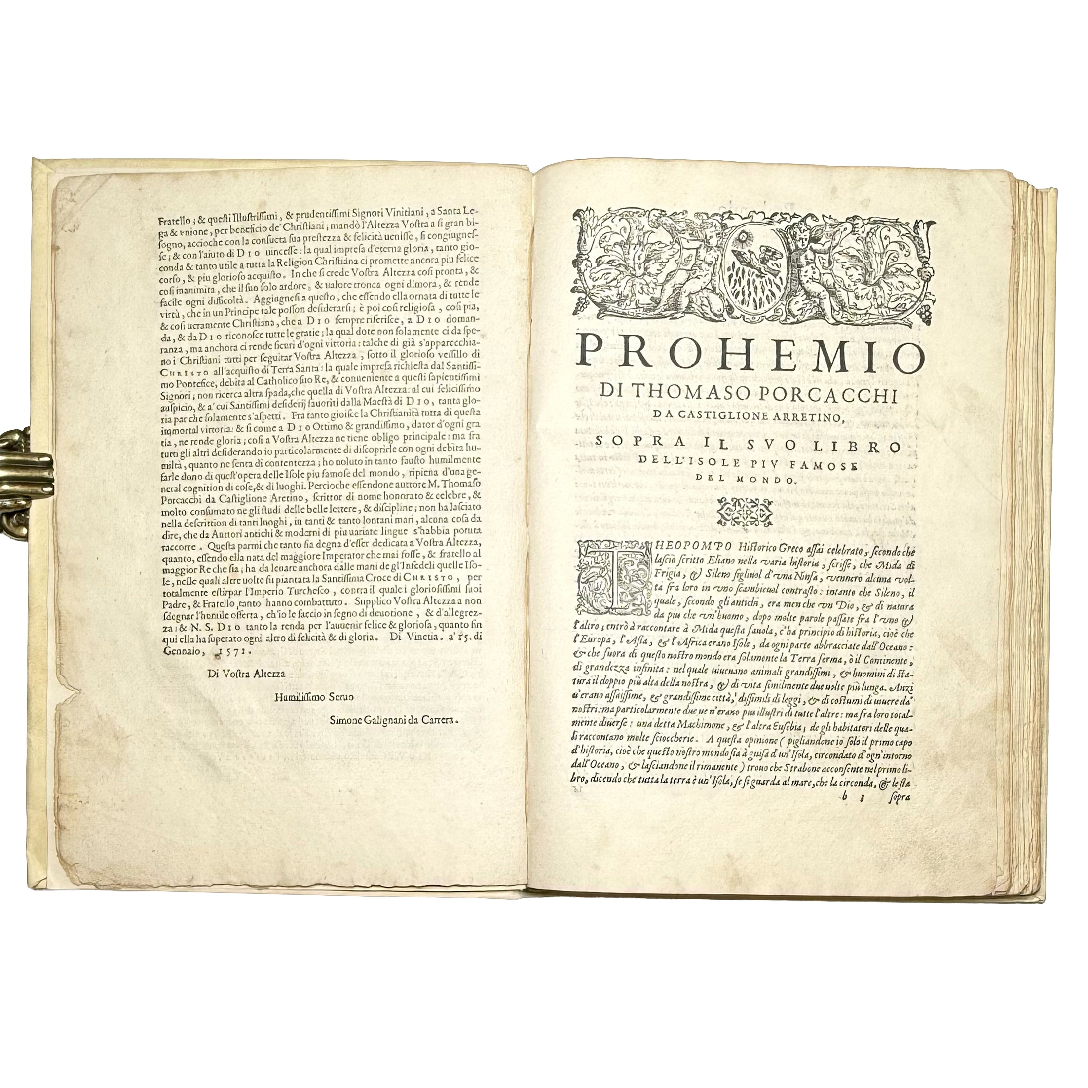 L'isole più famose del mondo by Porcacchi, Tommaso: a singularly preserved detail from the 1572 illustrated wonders text