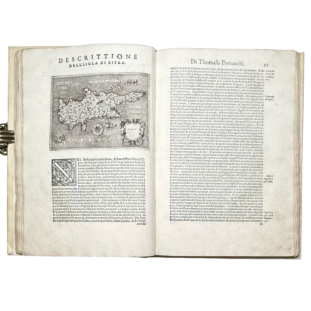 L'isole più famose del mondo by Porcacchi, Tommaso: a singularly preserved detail from the 1572 illustrated wonders publication