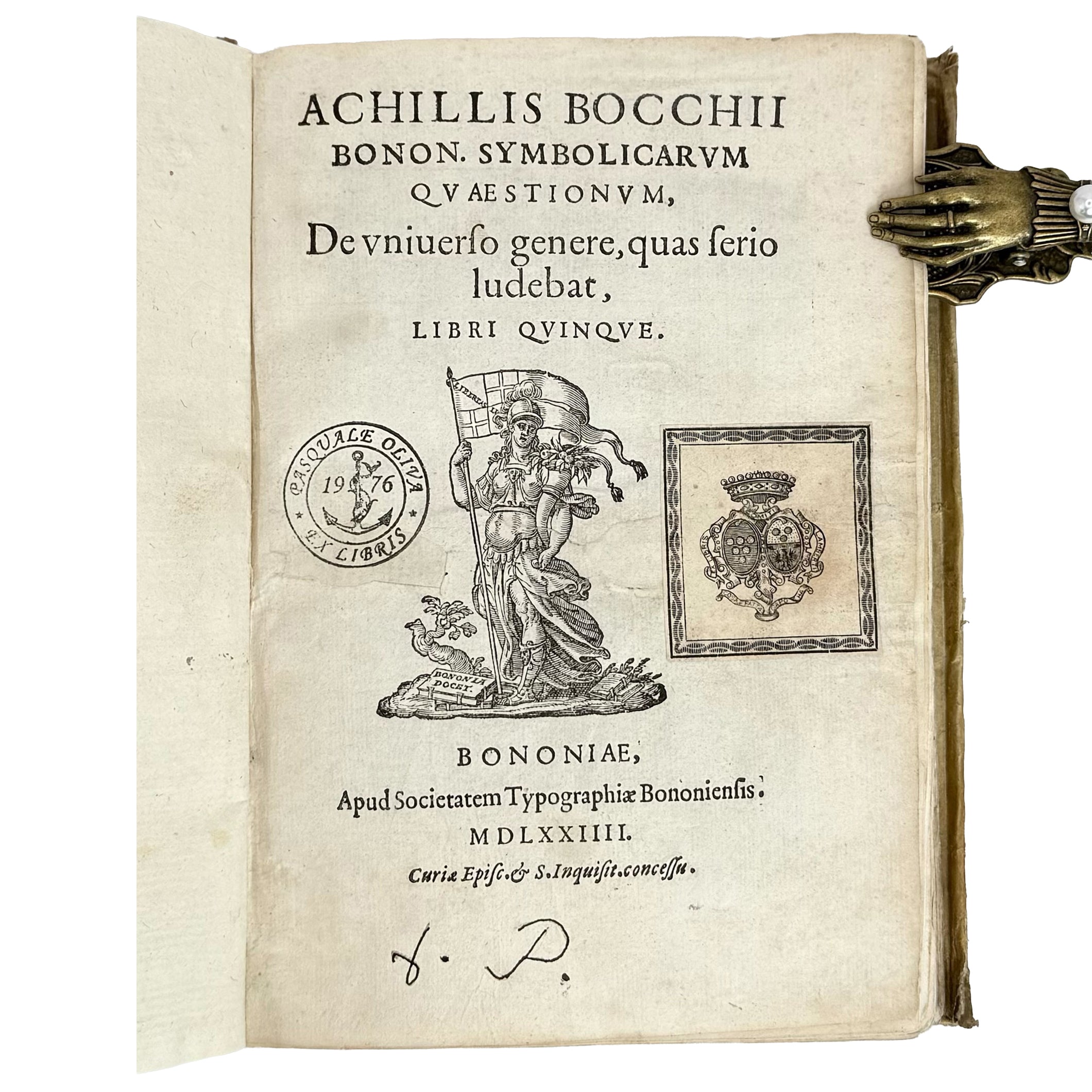 Symbolicarum quaestionum de universo genre by Bocchi, Achille: a rare visual excerpt of the 1574 illustrated wonders treatise