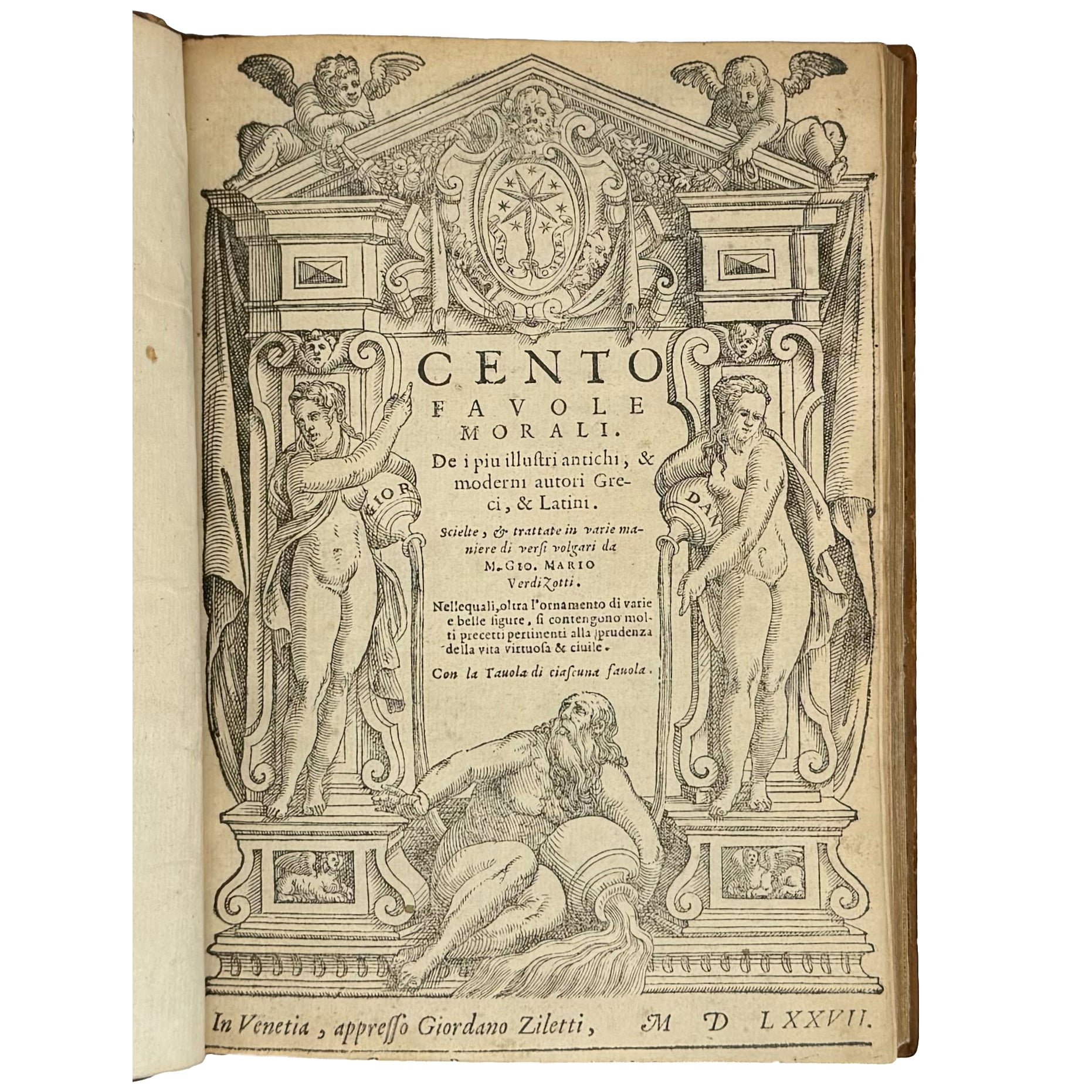 Cento favole morali by Verdizotti, Giovanni Mario: a scarce visual specimen of the 1577 illustrated wonders edition