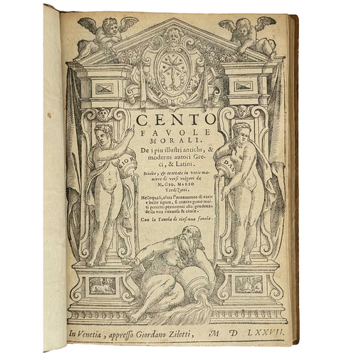 Cento favole morali by Verdizotti, Giovanni Mario: a scarce visual specimen of the 1577 illustrated wonders edition