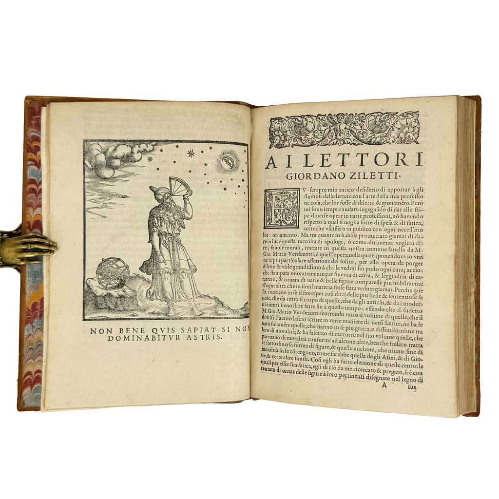 Cento favole morali by Verdizotti, Giovanni Mario: a scarce visual specimen of the 1577 illustrated wonders exemplar