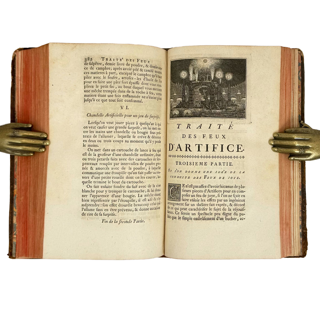 Traitè des feux d'artifice pour le spectacle by Frezier, Amédée François: an uncommon representative view of the 1747 early science & crafts copy