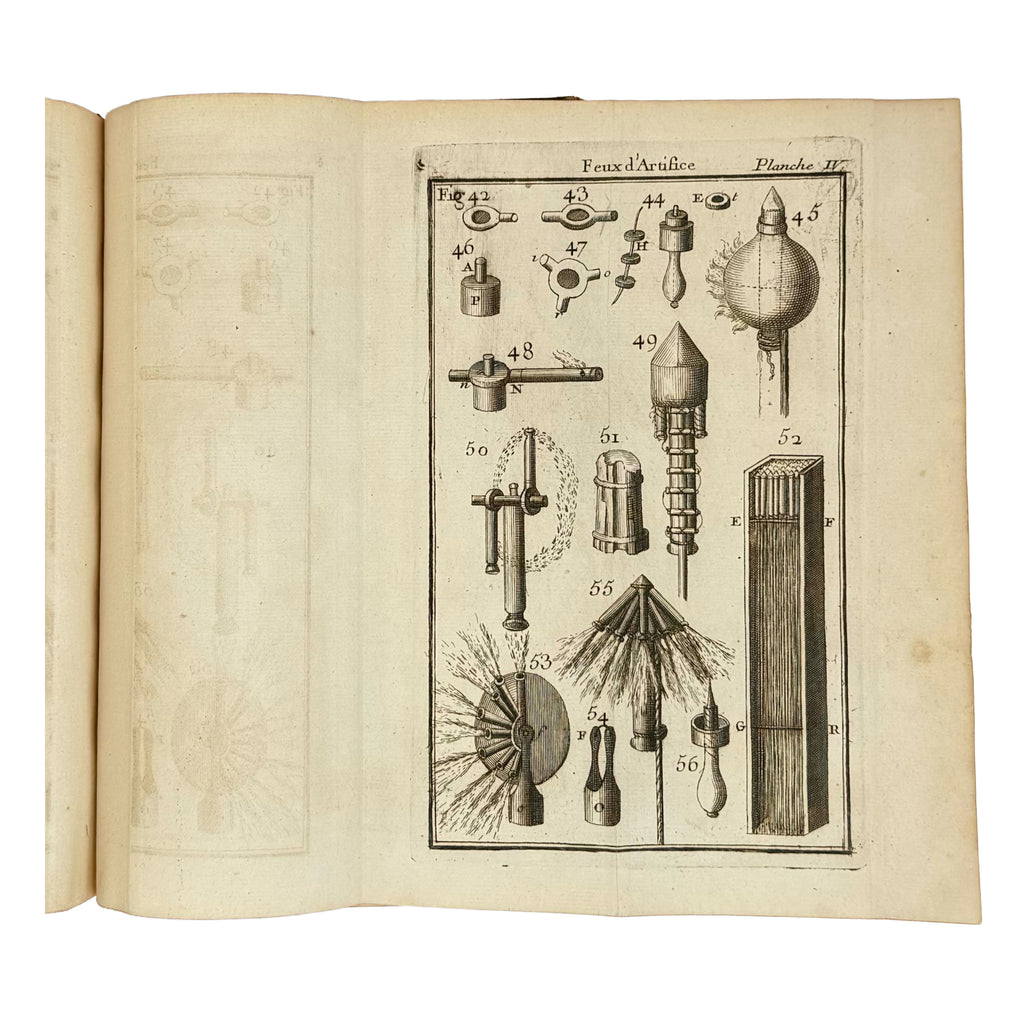 Traitè des feux d'artifice pour le spectacle by Frezier, Amédée François: an uncommon visual fragment of the 1747 early science & crafts edition