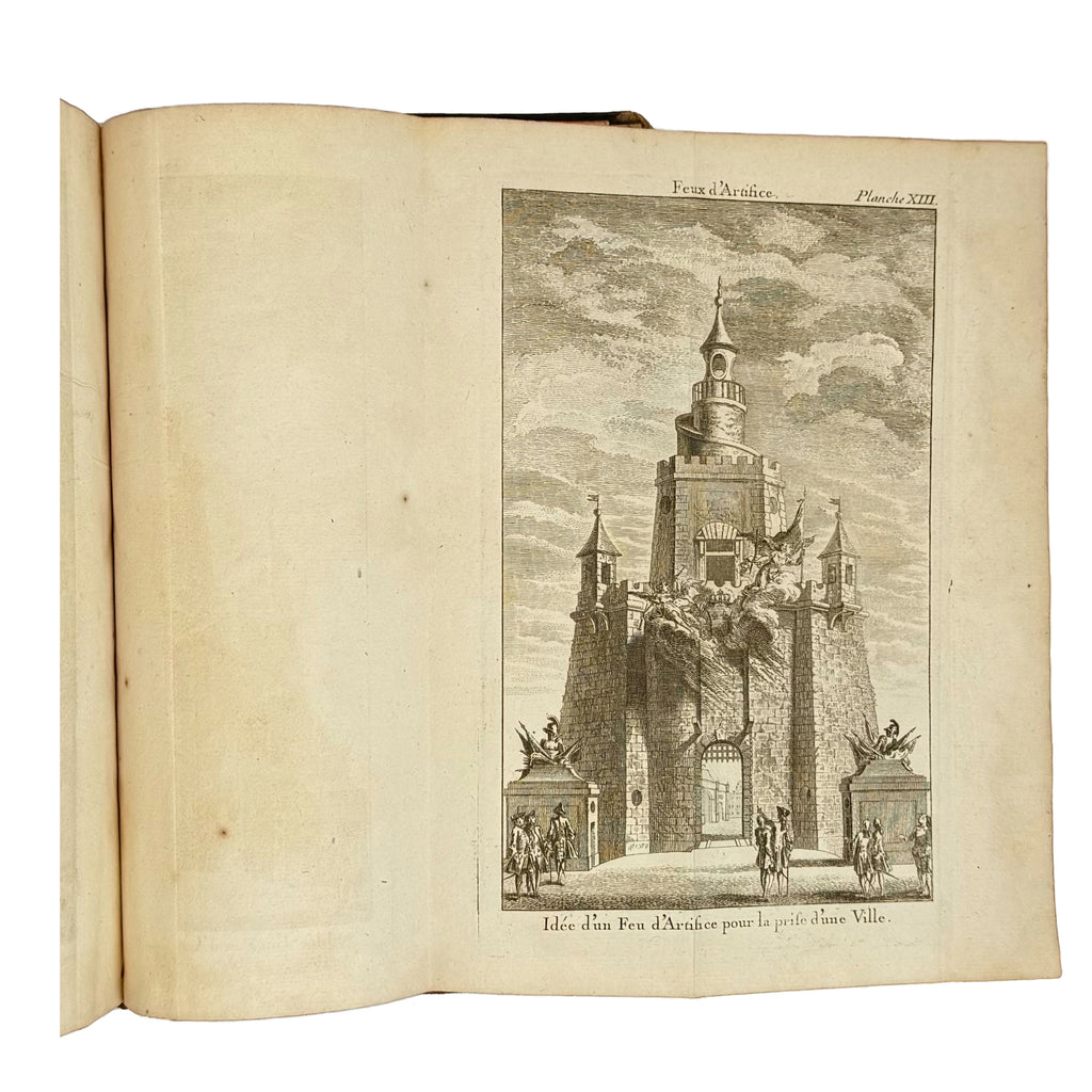 Traitè des feux d'artifice pour le spectacle by Frezier, Amédée François: a delicate visual nuance of the 1747 early science & crafts treatise