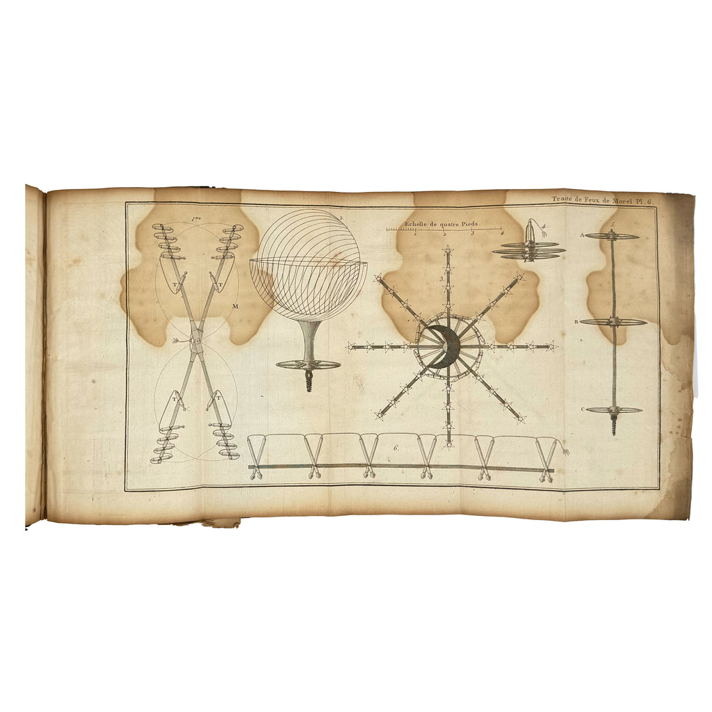 Traité pratique des feux d'artifice by Morel, A. M. Th.: a remarkable illustrative passage from the 1800 early science & crafts publication