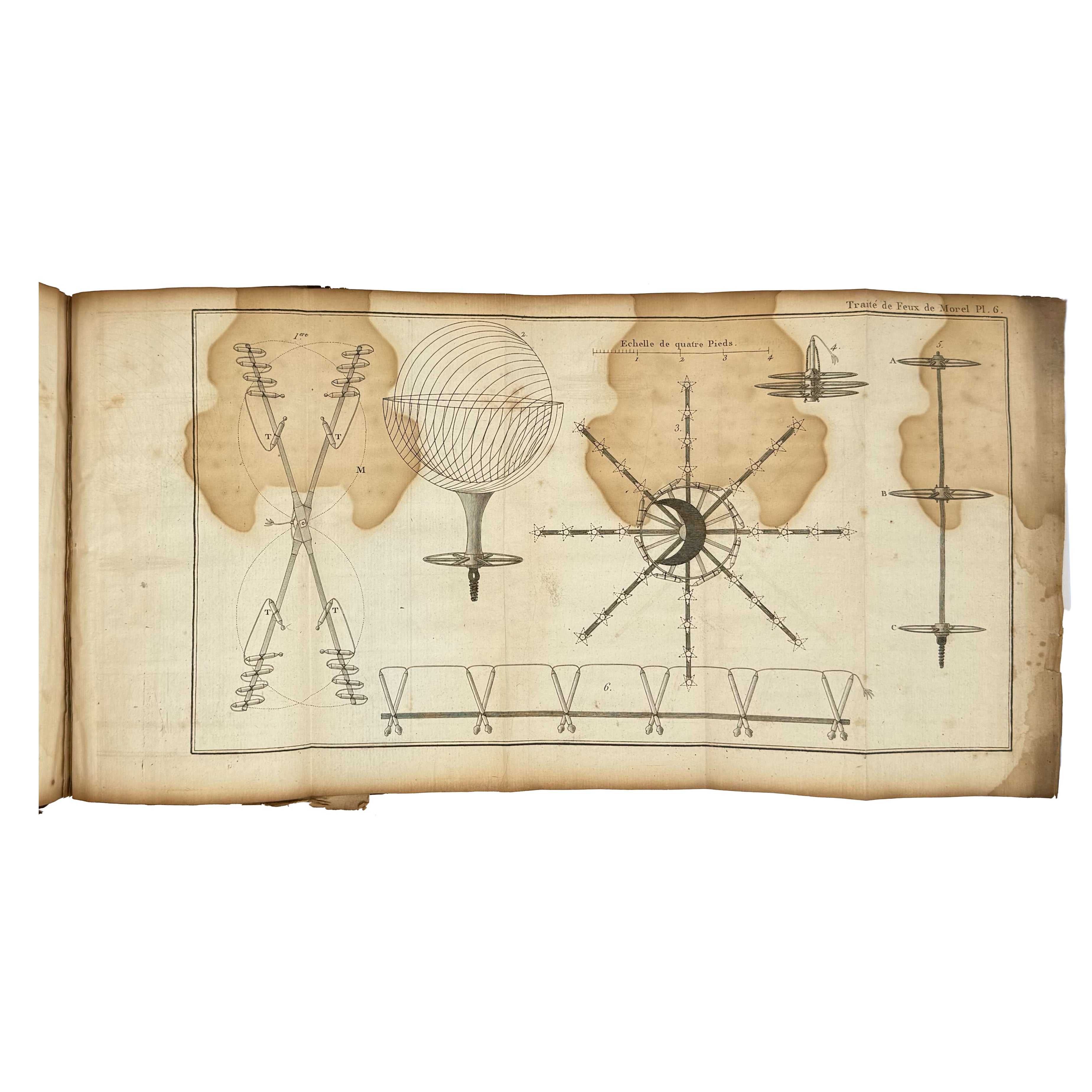 Traité pratique des feux d'artifice by Morel, A. M. Th.: a remarkable illustrative passage from the 1800 early science & crafts publication