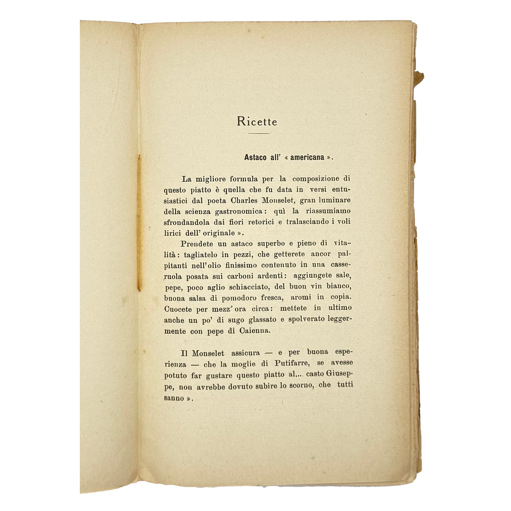 La Cucina Dell'Amore by Rompini, Omero, a rare example from the work of the 1926 - gastronomy book.