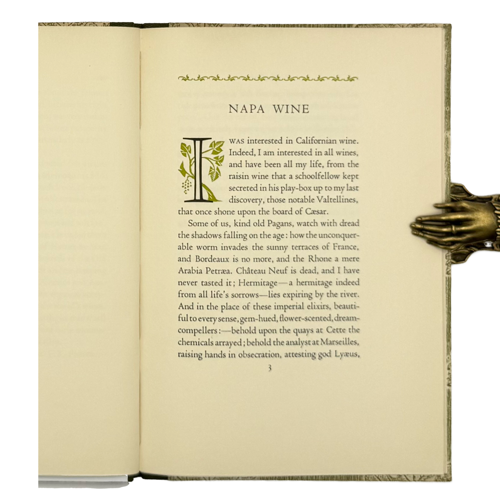 Napa Wine by Stevenson, Robert Louis, a rare highlight from the volume of the 1965 - wine book.