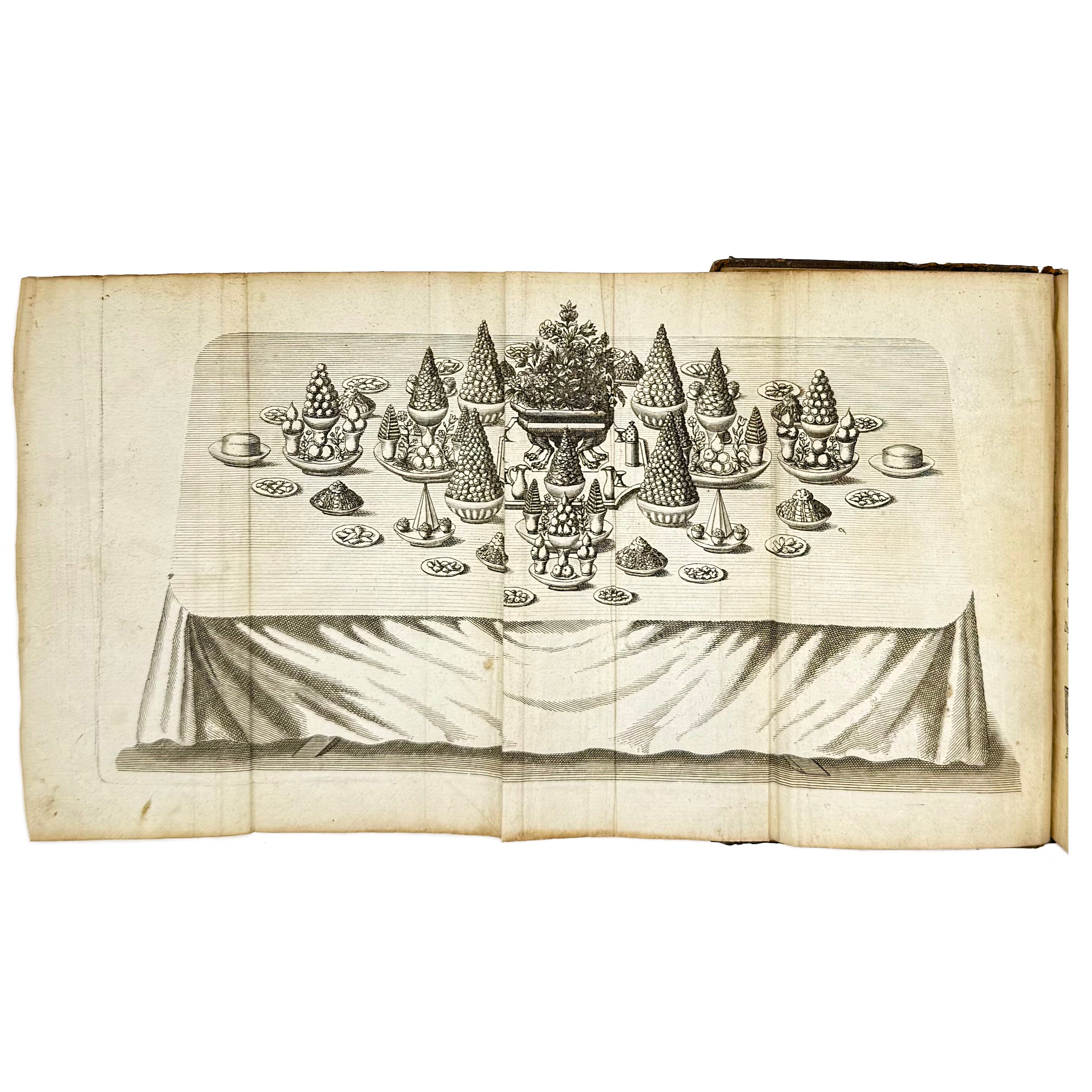 Nouvelle Instruction Pour Les Confitures, Les Liquers, Et Les Fruits by Massialot, François, a rare detail view of the 1740 - gastronomy book.
